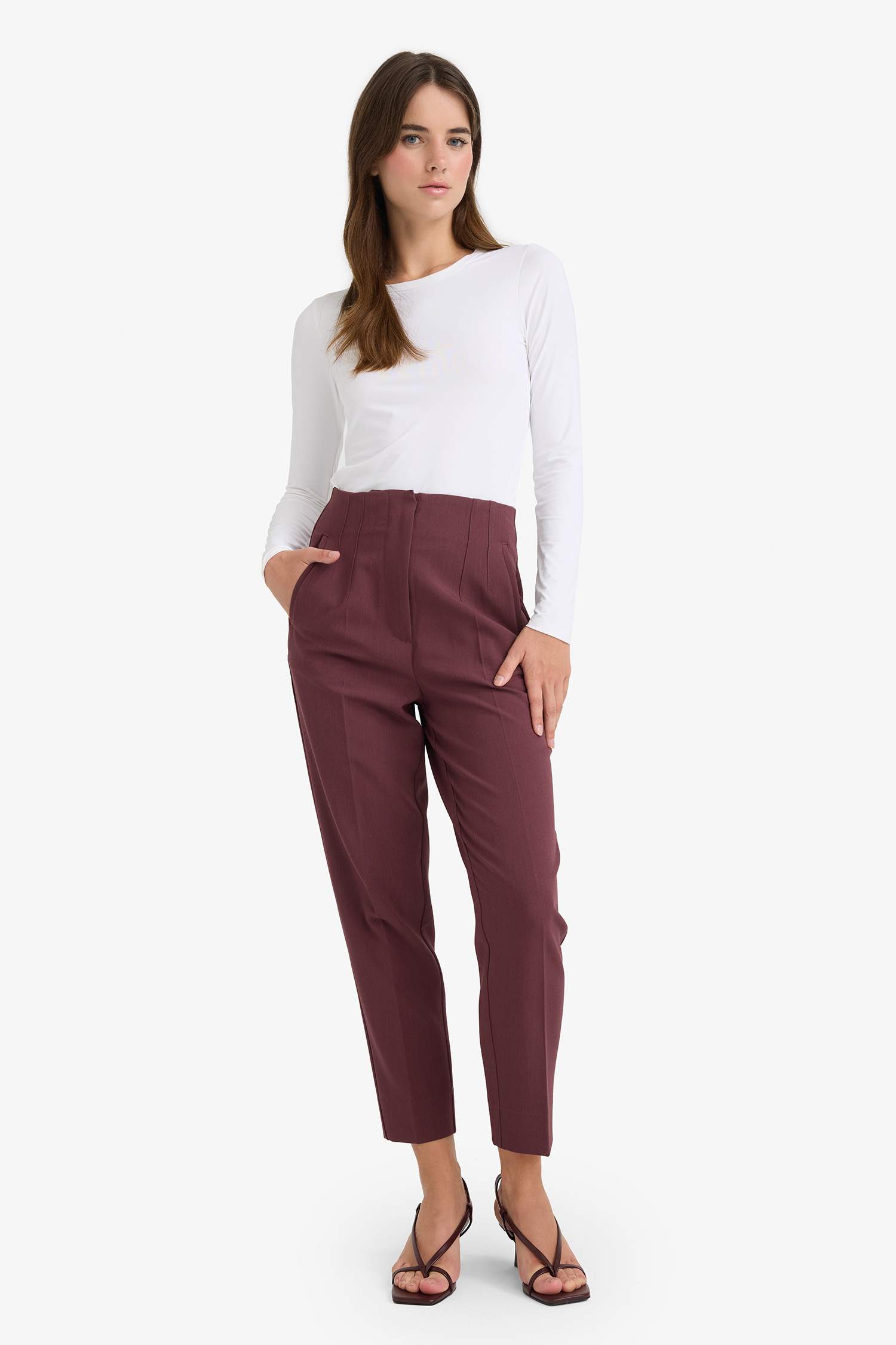 Slim Fit Ankle Length With Pockets Trousers