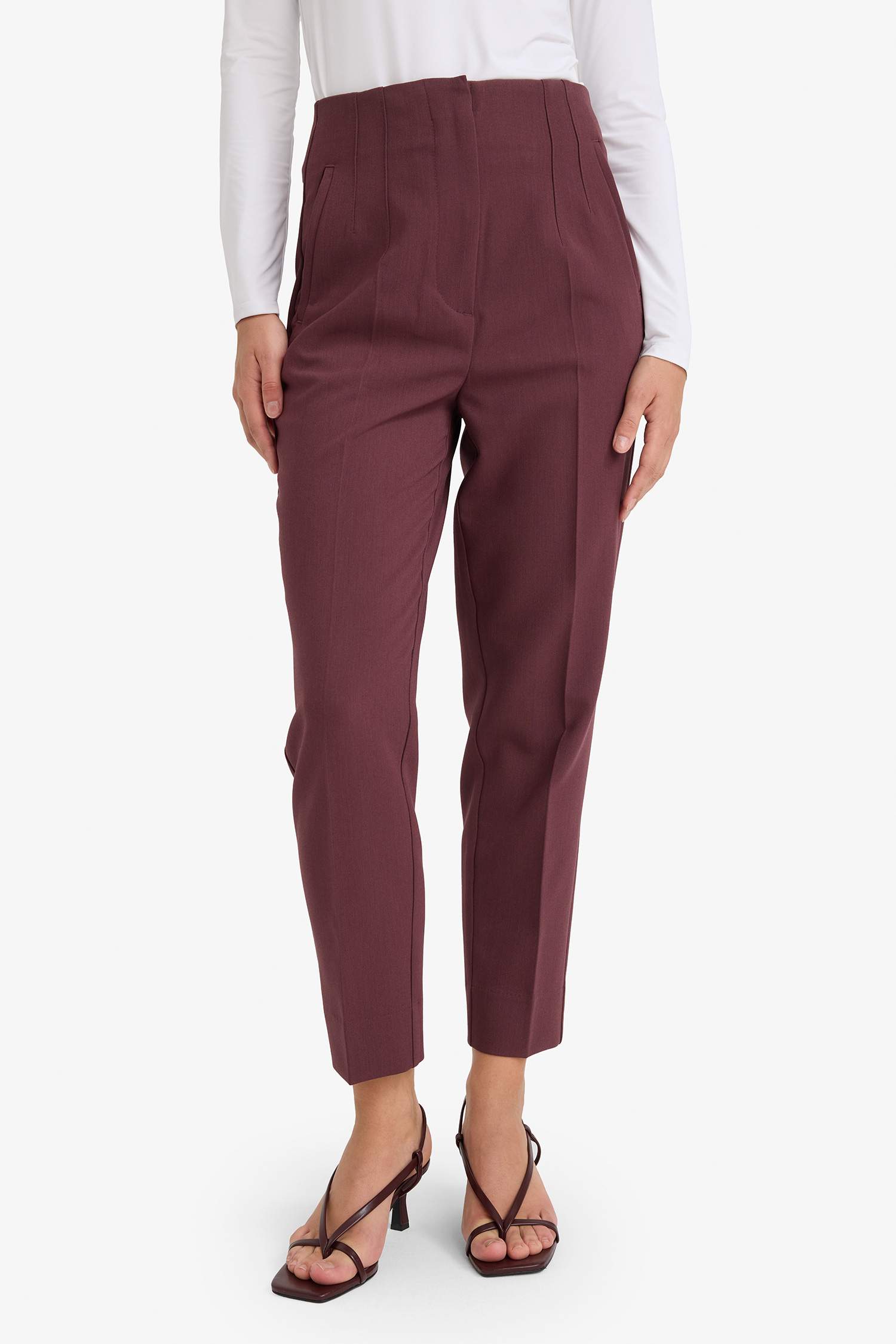 Slim Fit Ankle Length With Pockets Trousers