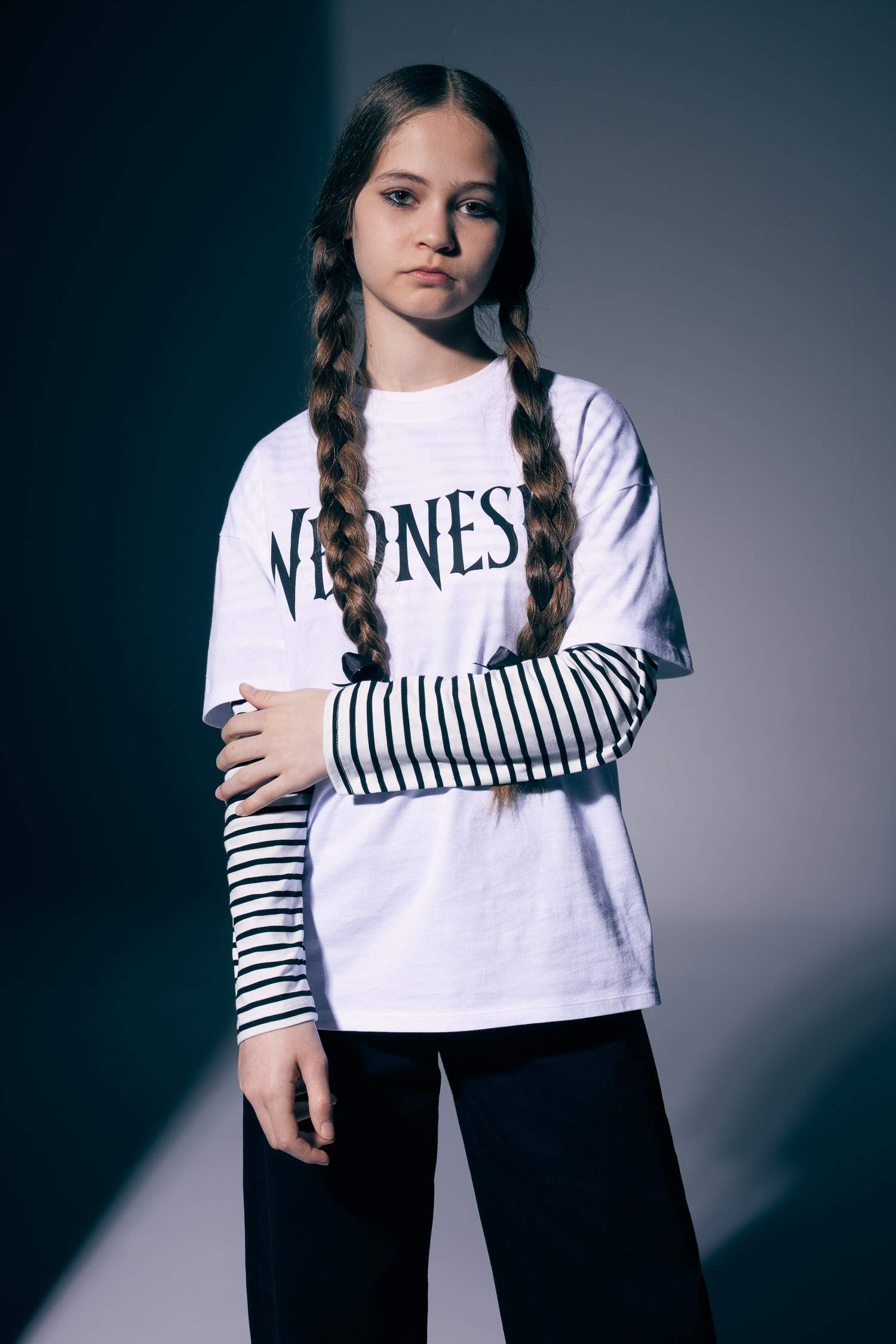 Футболка оверсайз Wednesday для девочек