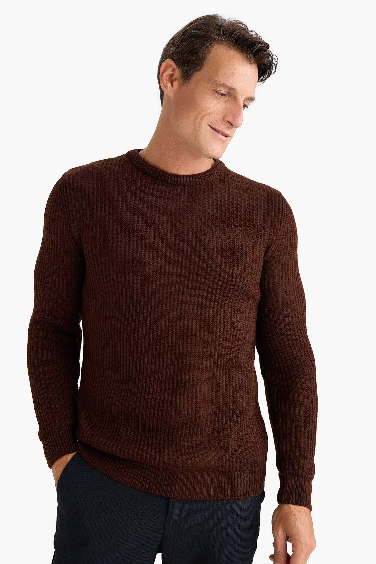 Regular Fit Bisiklet Yaka Triko Kazak