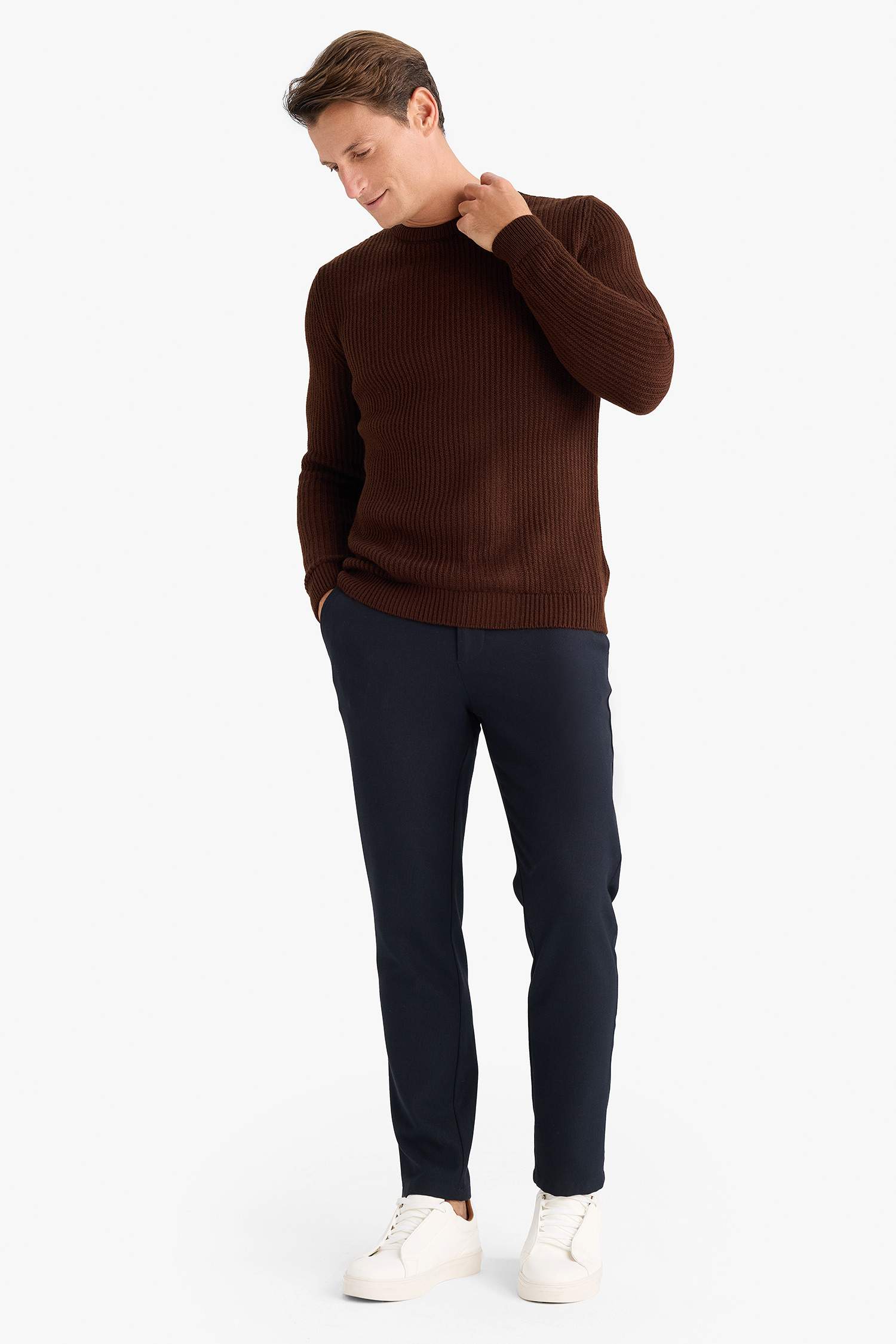 Regular Fit Bisiklet Yaka Triko Kazak