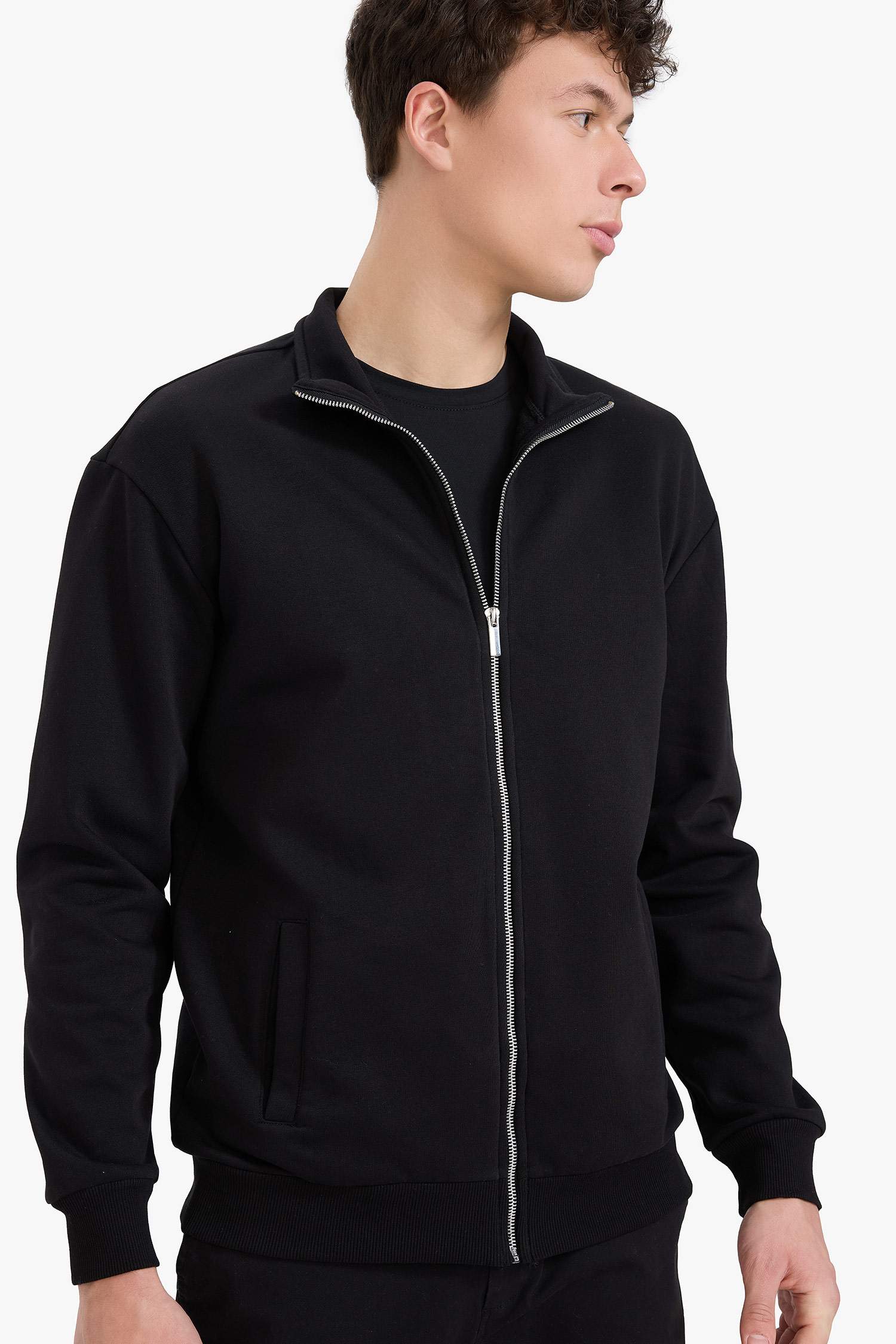 Comfort Fit Soft Furry Thick Sweatshirt Fabric Cardigan