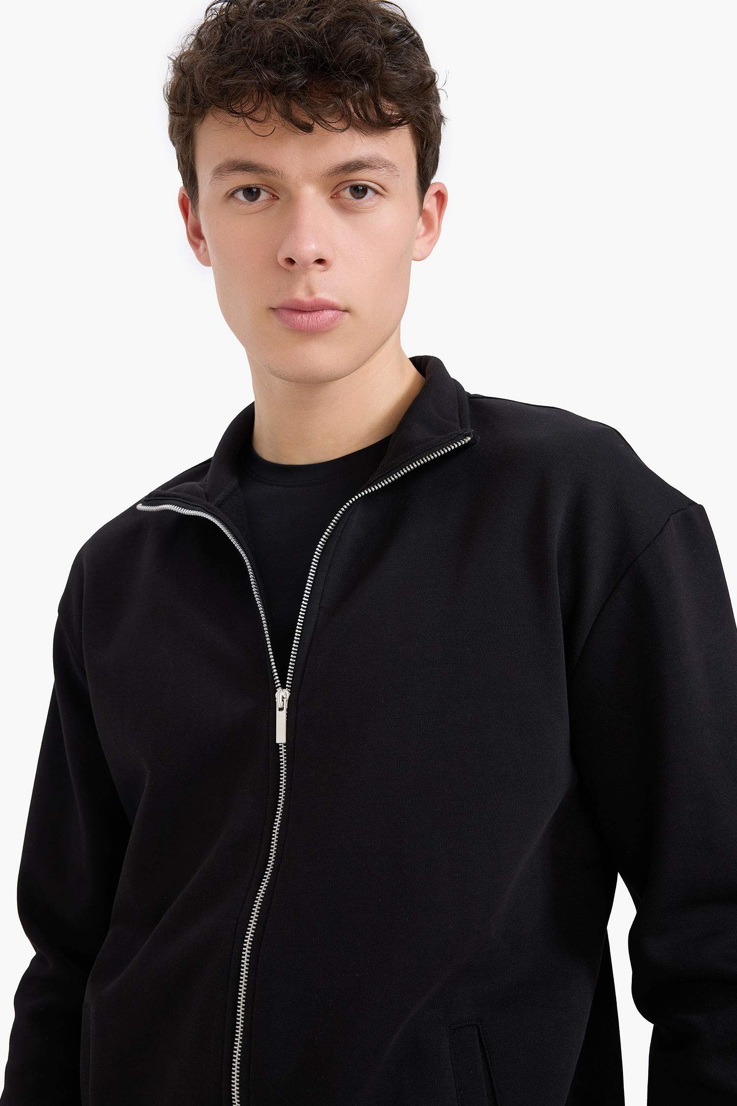 Comfort Fit Soft Furry Thick Sweatshirt Fabric Cardigan