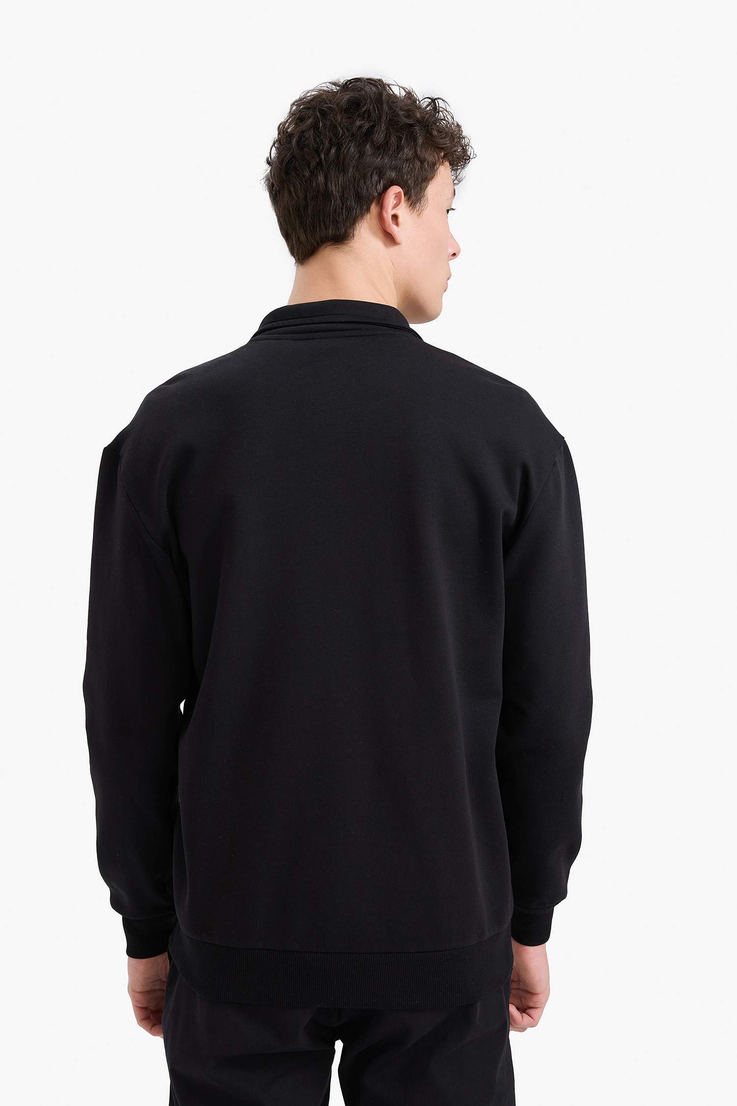 Comfort Fit Soft Furry Thick Sweatshirt Fabric Cardigan