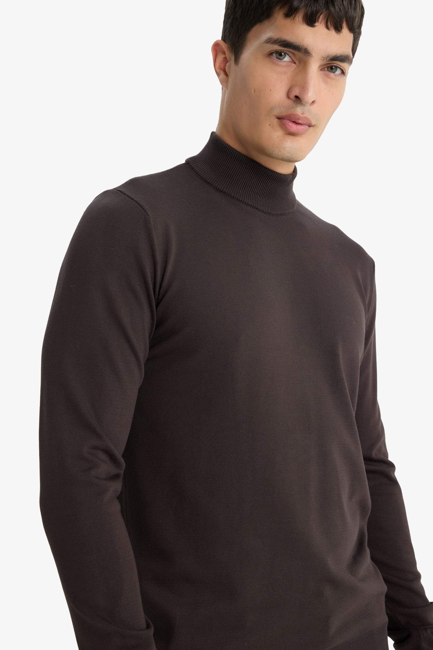 Pull en maille premium à col roulé Coupe régulière