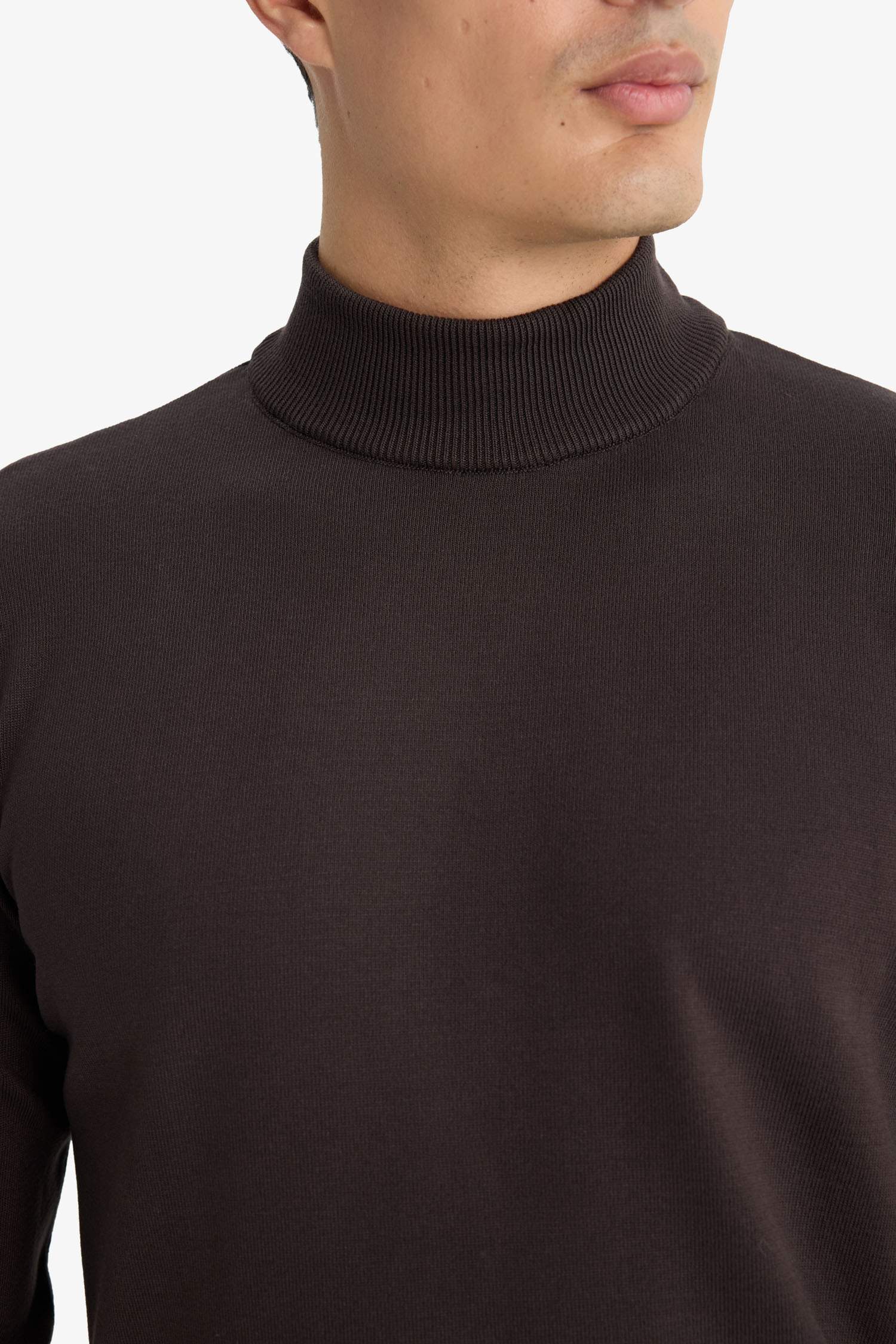 Pull en maille premium à col roulé Coupe régulière