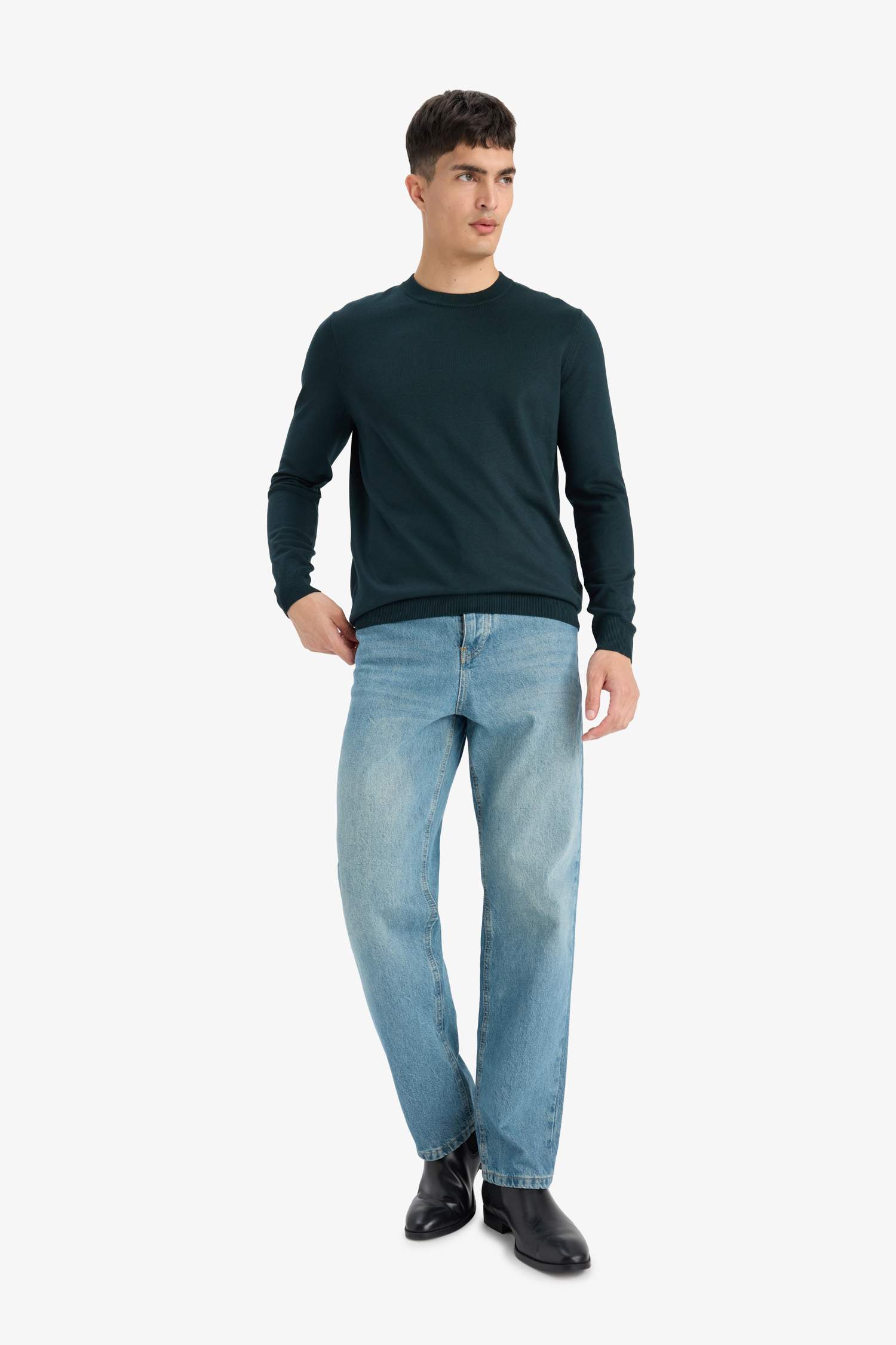 Regular Fit Crew Neck Knitwear Pullover