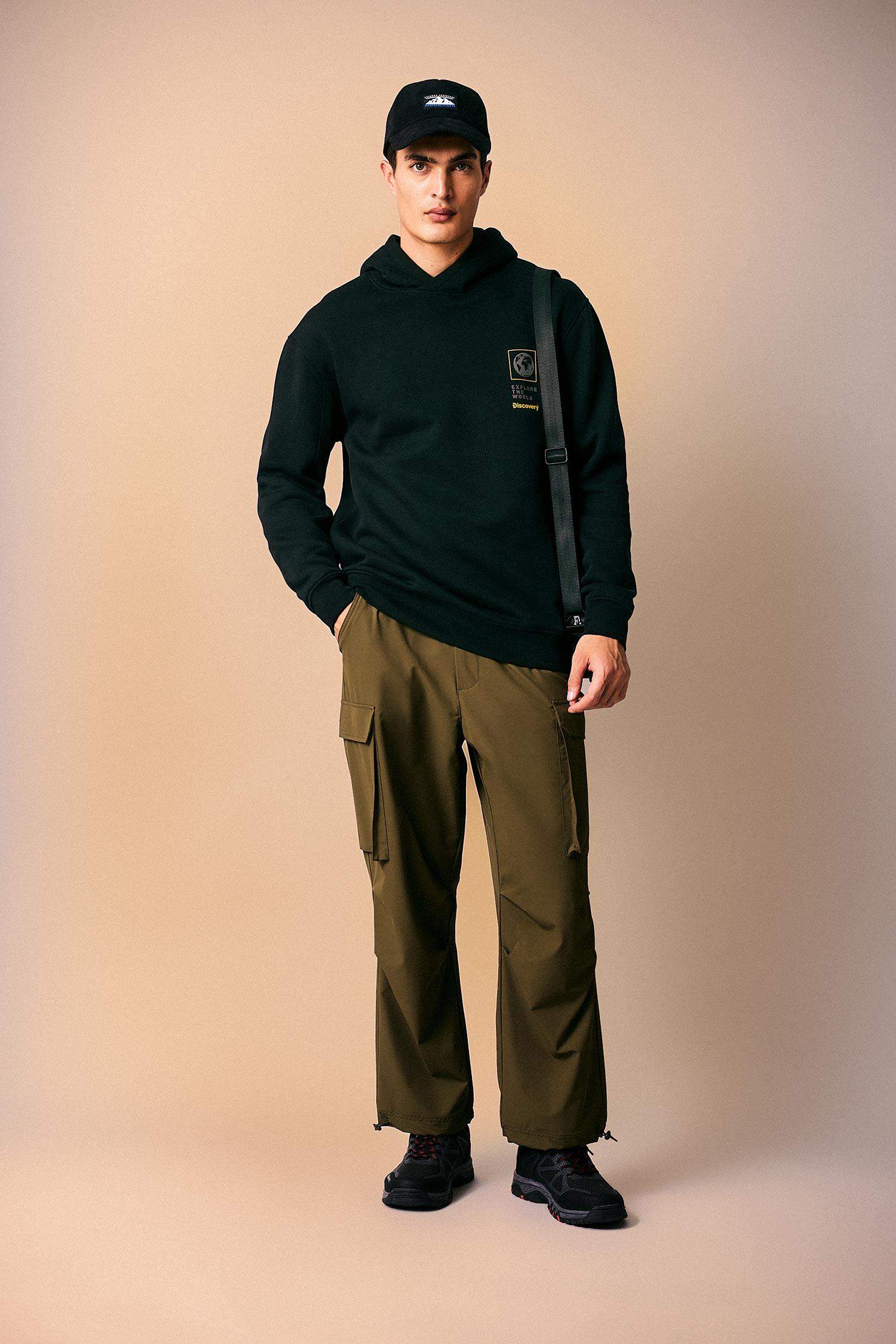 Pantolon Relax Fit Kargo Cepli Lastikli Paça