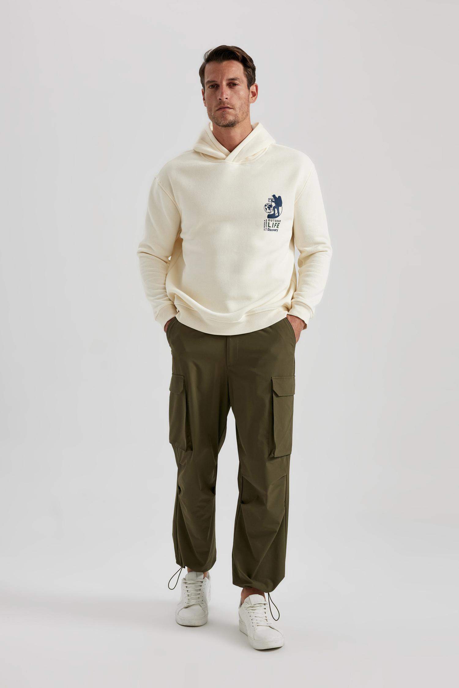 Pantolon Relax Fit Kargo Cepli Lastikli Paça