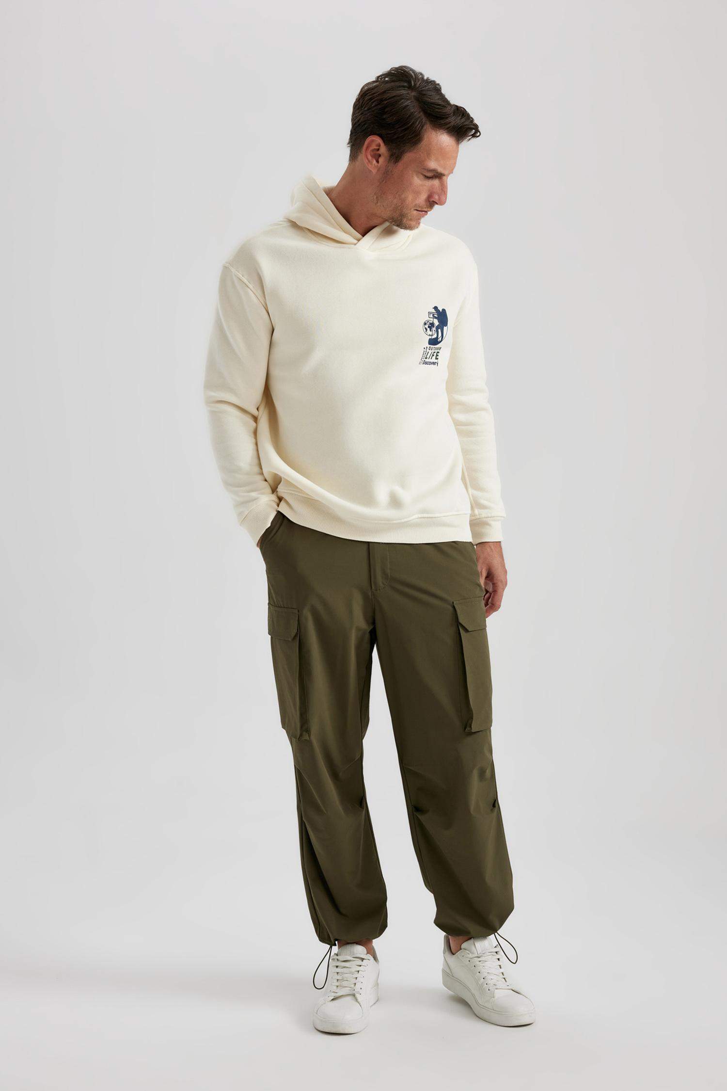 Pantolon Relax Fit Kargo Cepli Lastikli Paça