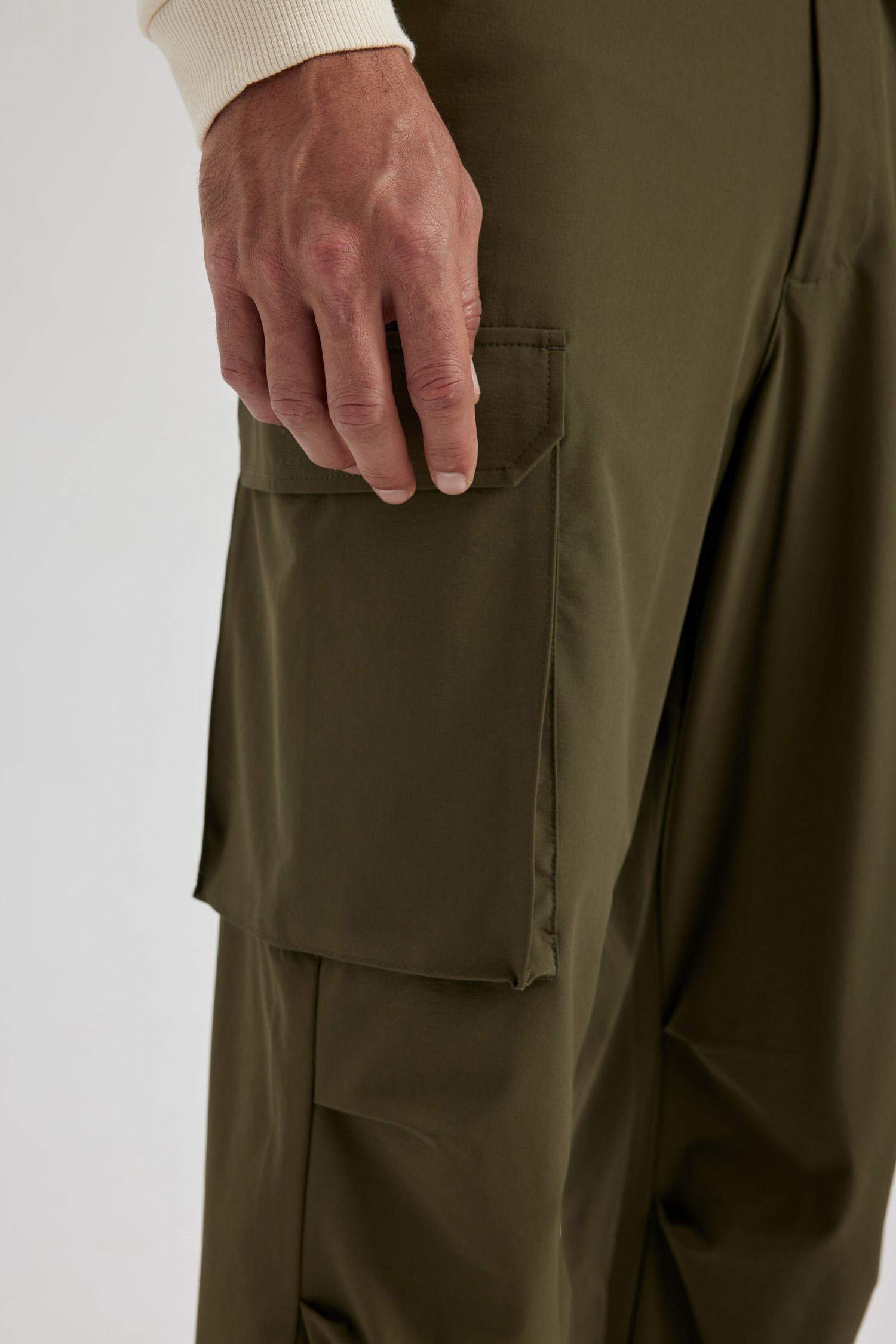 Pantolon Relax Fit Kargo Cepli Lastikli Paça