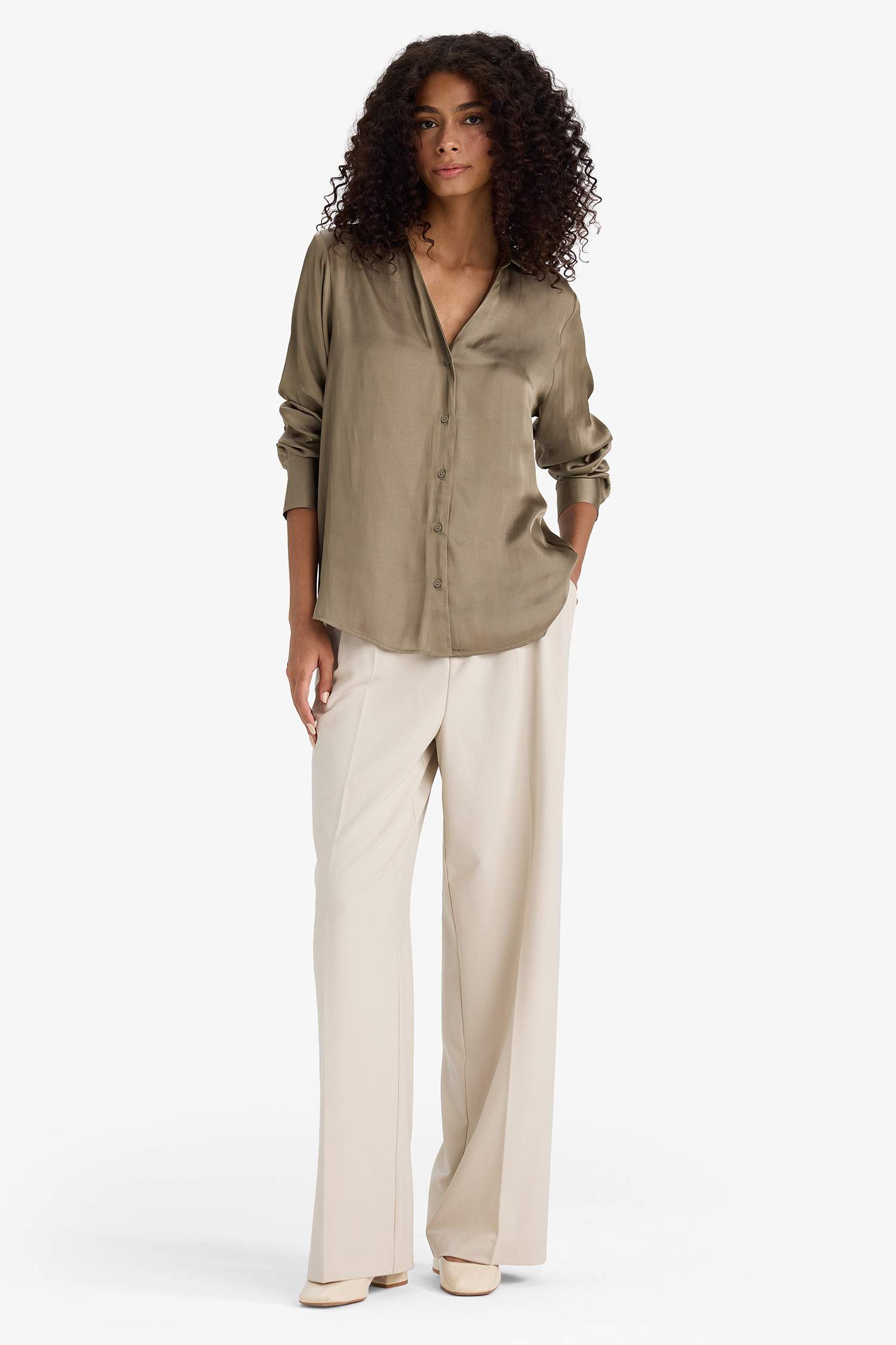 قميص ستان ردن طويل قصة عادية