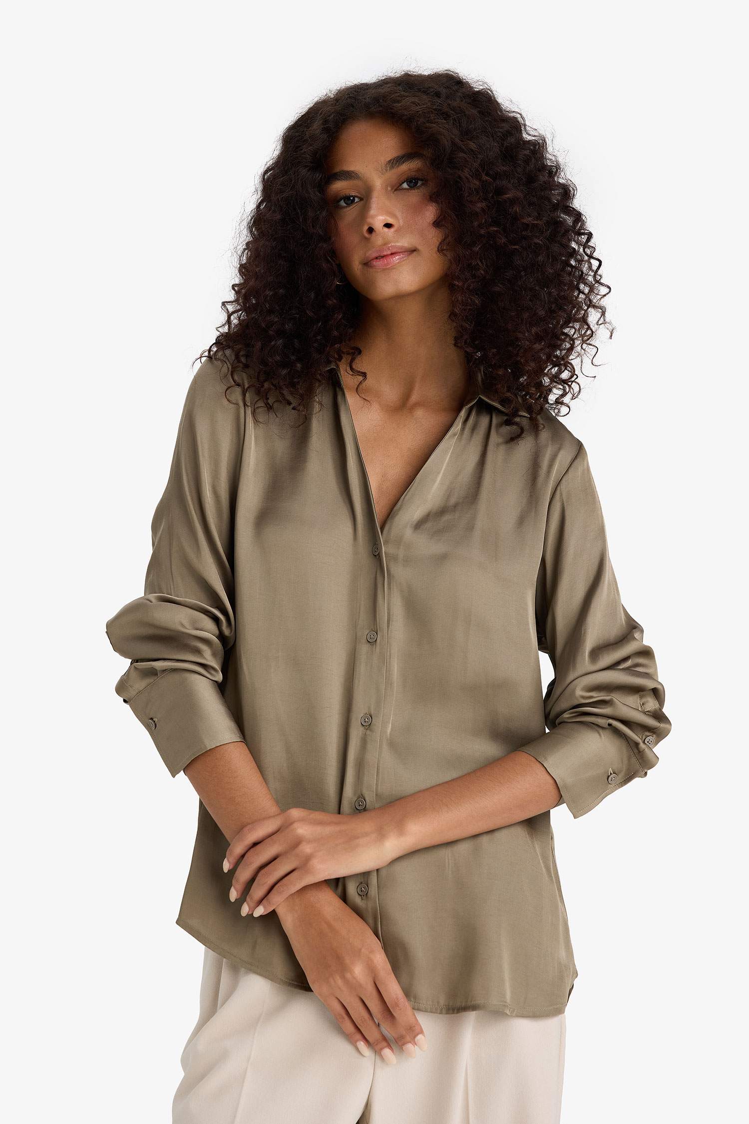 قميص ستان ردن طويل قصة عادية