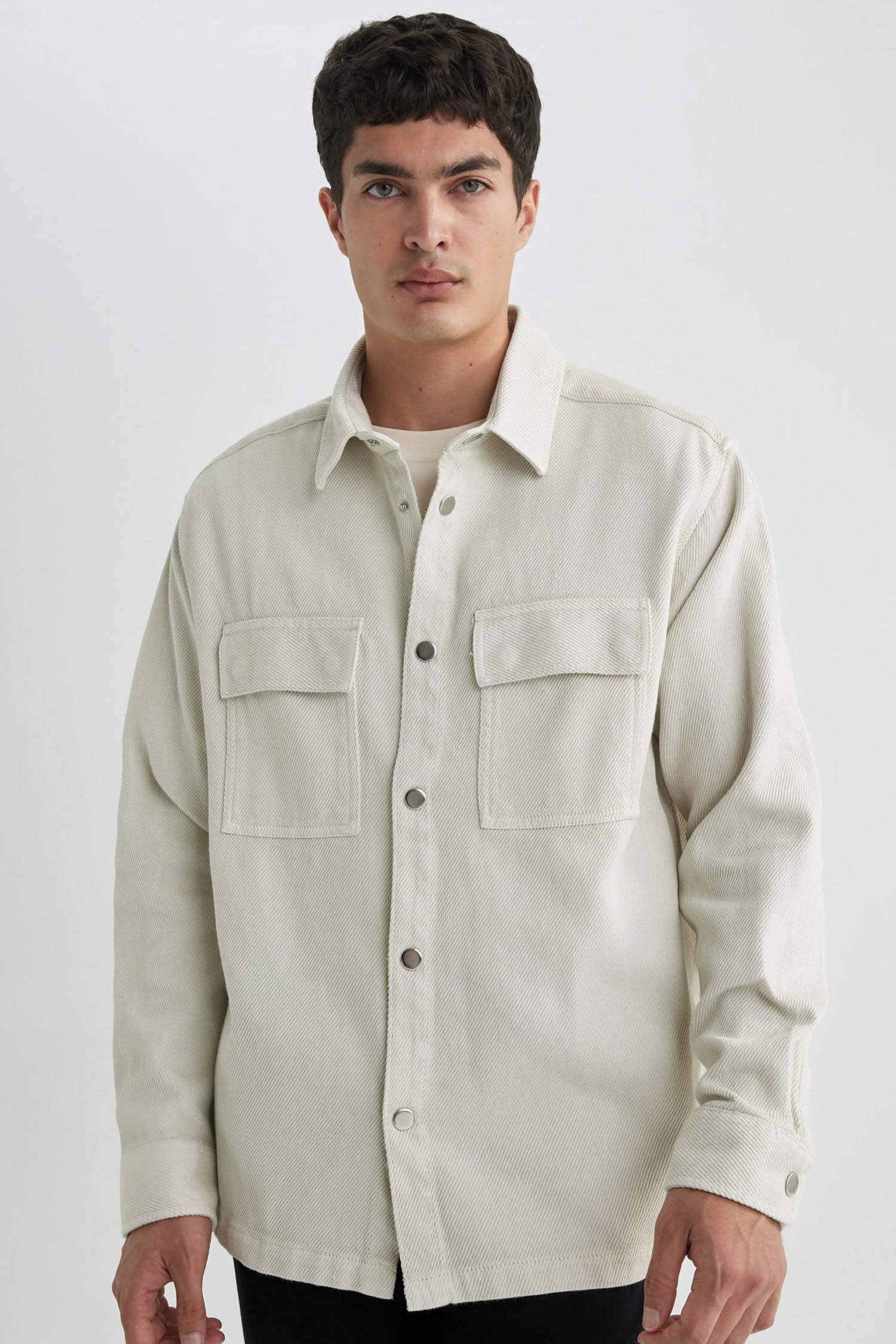 قميص بولو كم طويل قصة مريحة