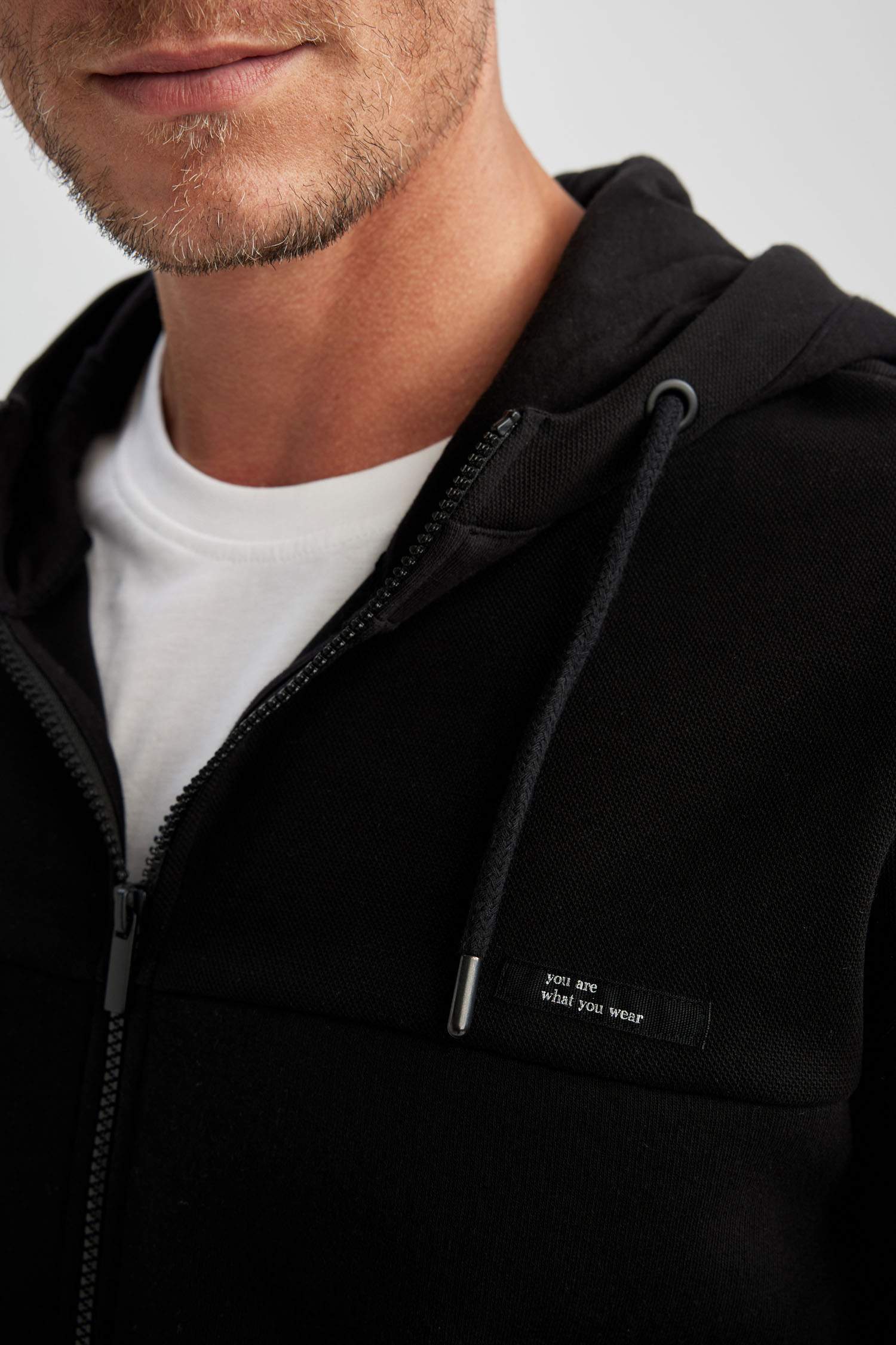 Relax Fit Hooded Zippered Sweatshirt