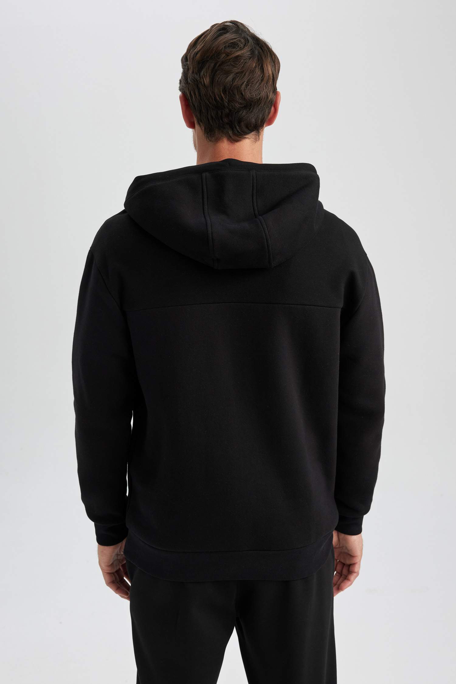 Relax Fit Hooded Zippered Sweatshirt