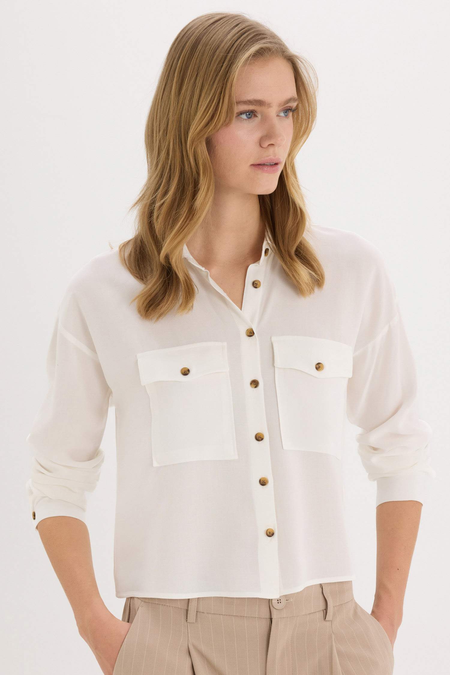 Regular Fit Viskon Uzun Kollu Gömlek