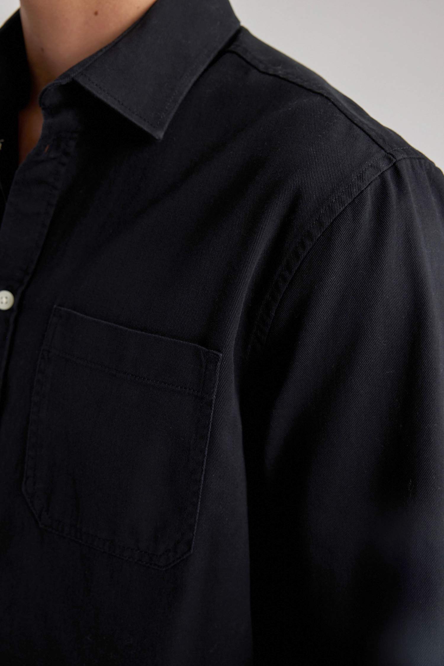 Regular Fit Gabardine Long Sleeve Shirt