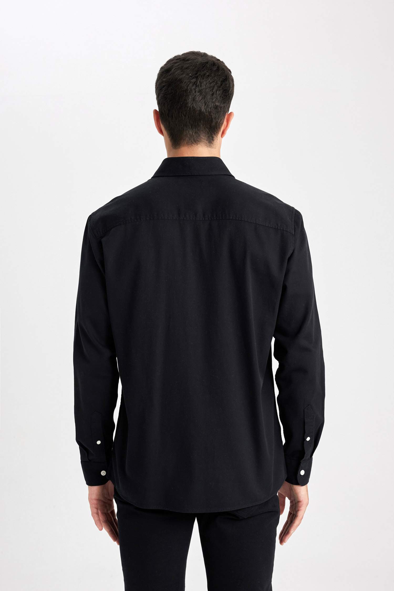 Regular Fit Gabardine Long Sleeve Shirt
