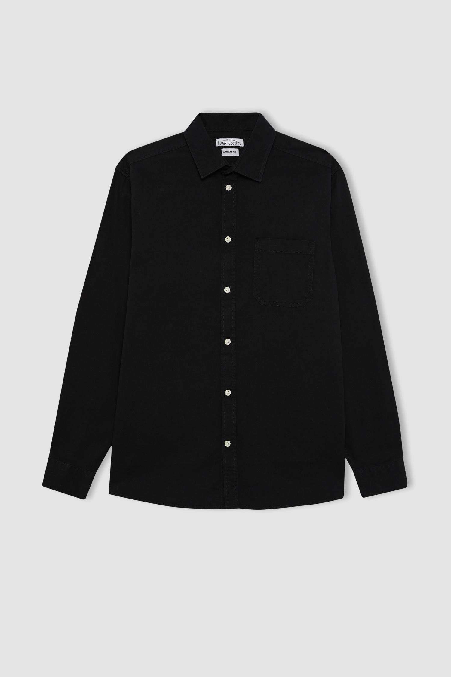 Regular Fit Gabardine Long Sleeve Shirt