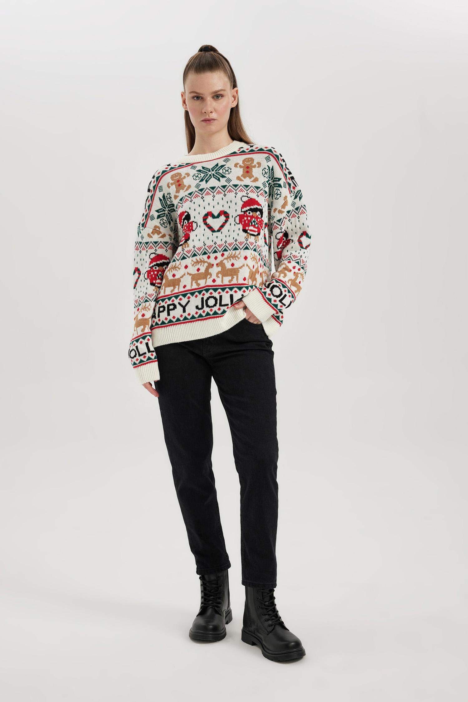 Christmas Themed Crew Neck Pullover