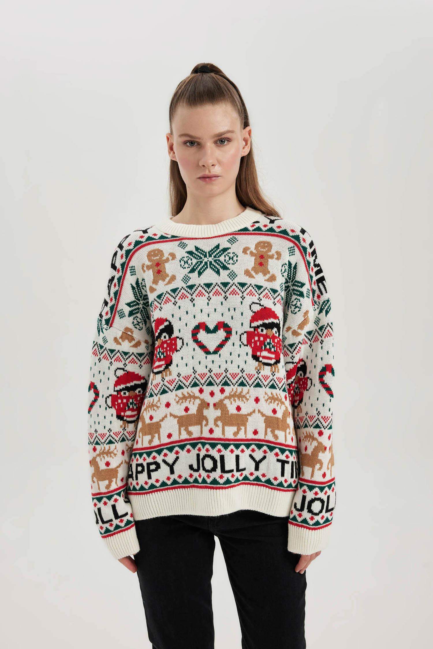 Christmas Themed Crew Neck Pullover