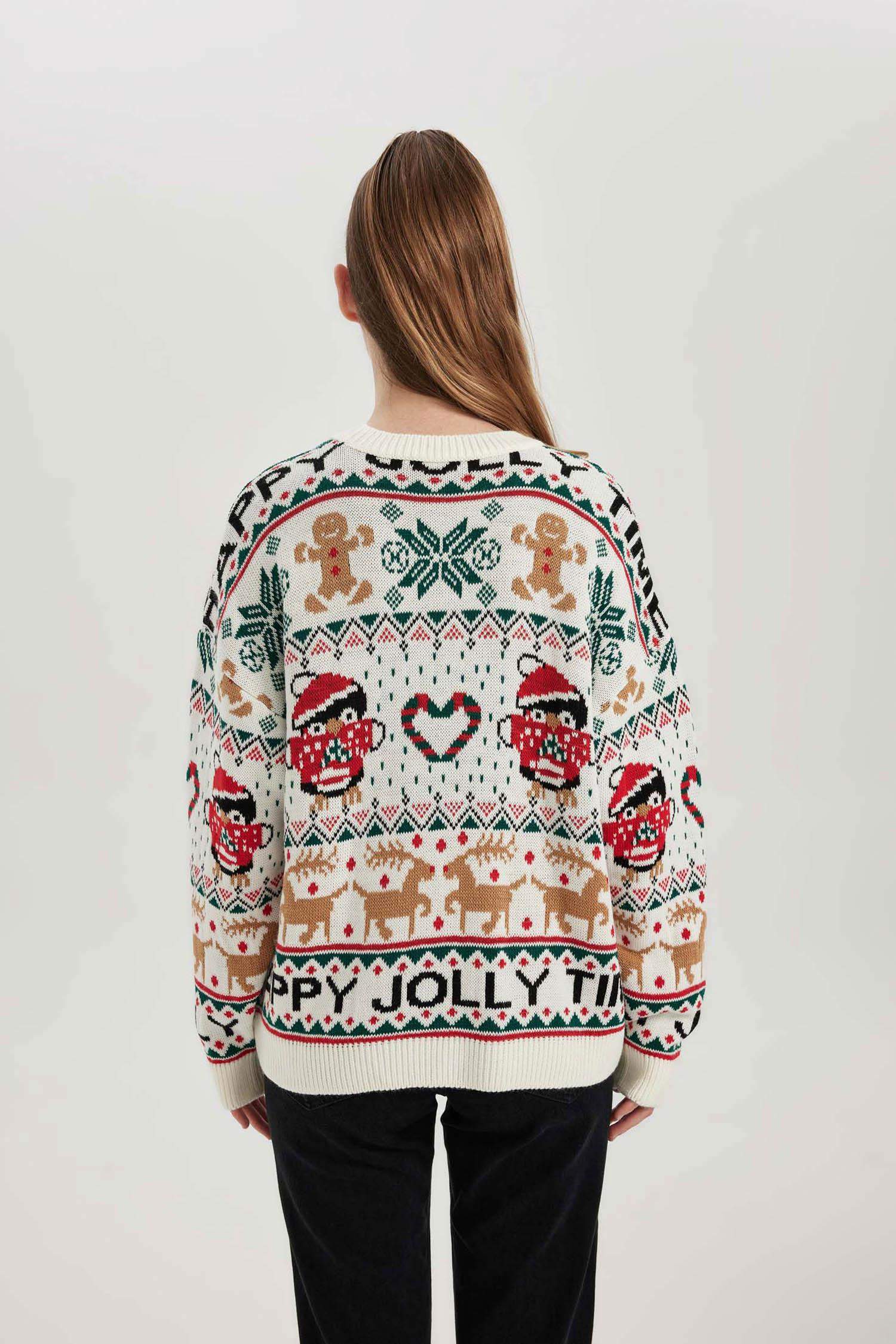 Christmas Themed Crew Neck Pullover