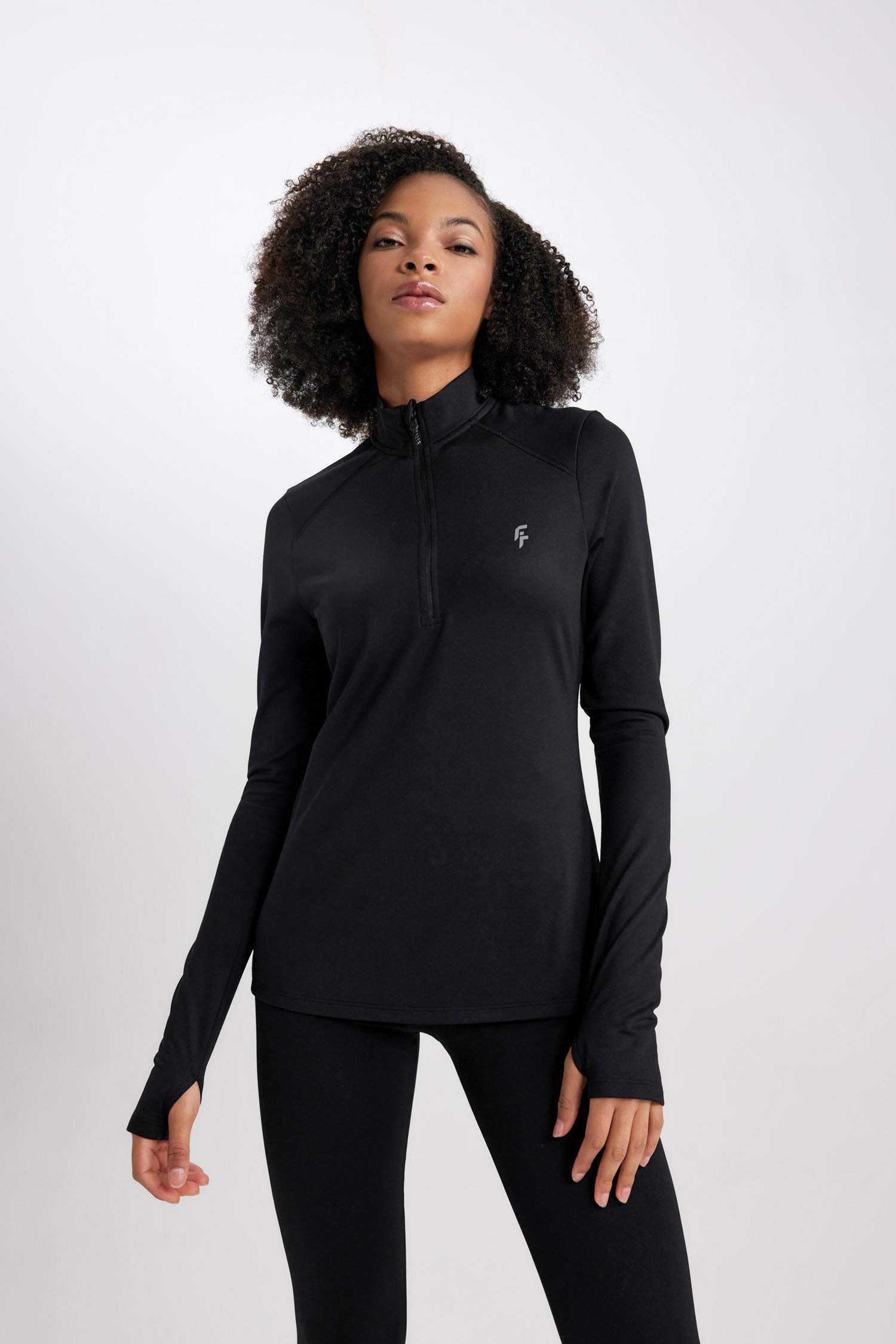 биік жаға слоган Ұзын жеңді футболка