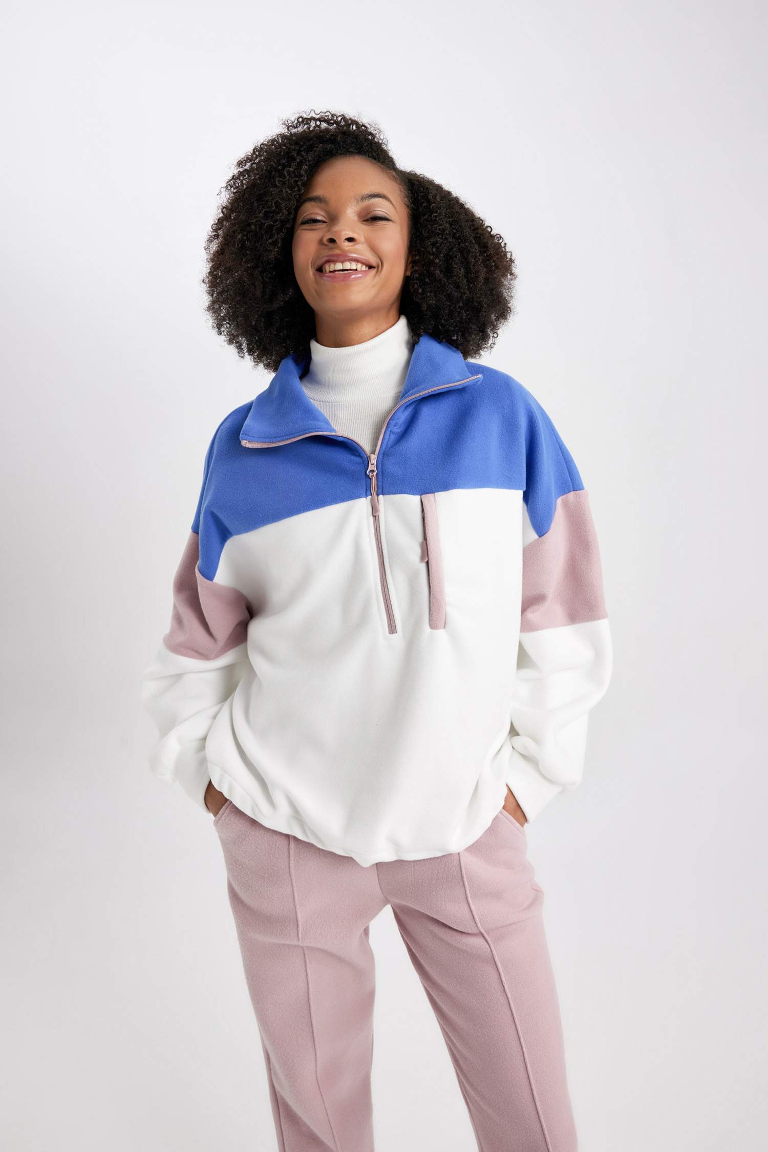 DeFactoFit Standart Fit Polar Sweatshirt