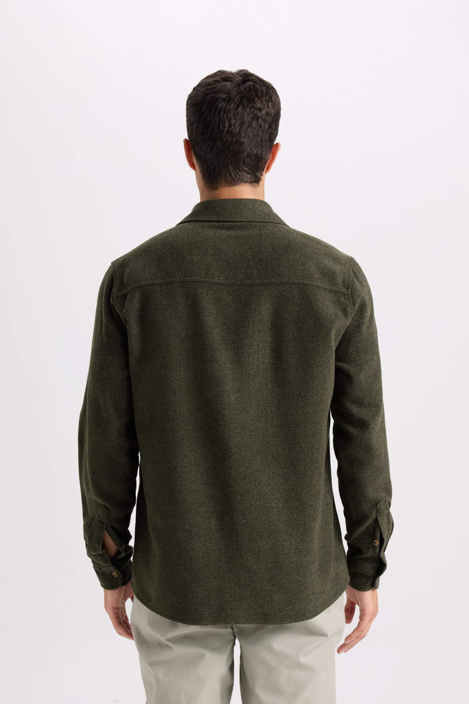 قميص كاروهات ردن طويل قصة عادية بياخة بولو