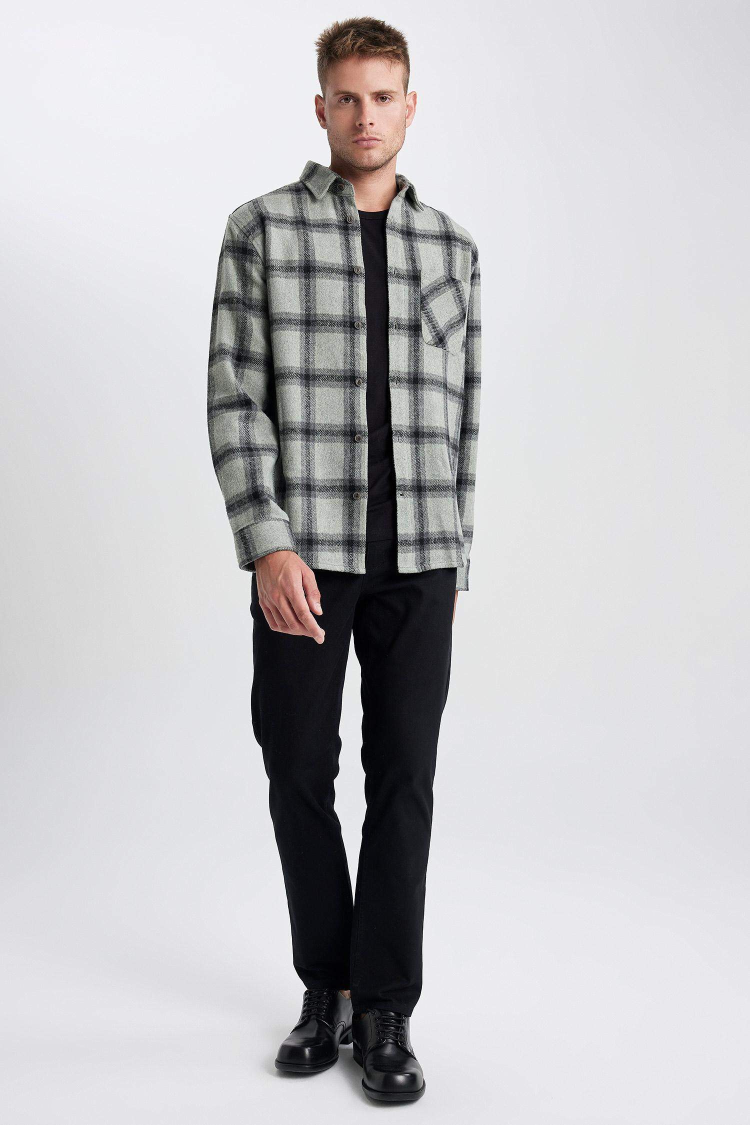 Regular Fit Kareli Oduncu Uzun Kollu Gömlek