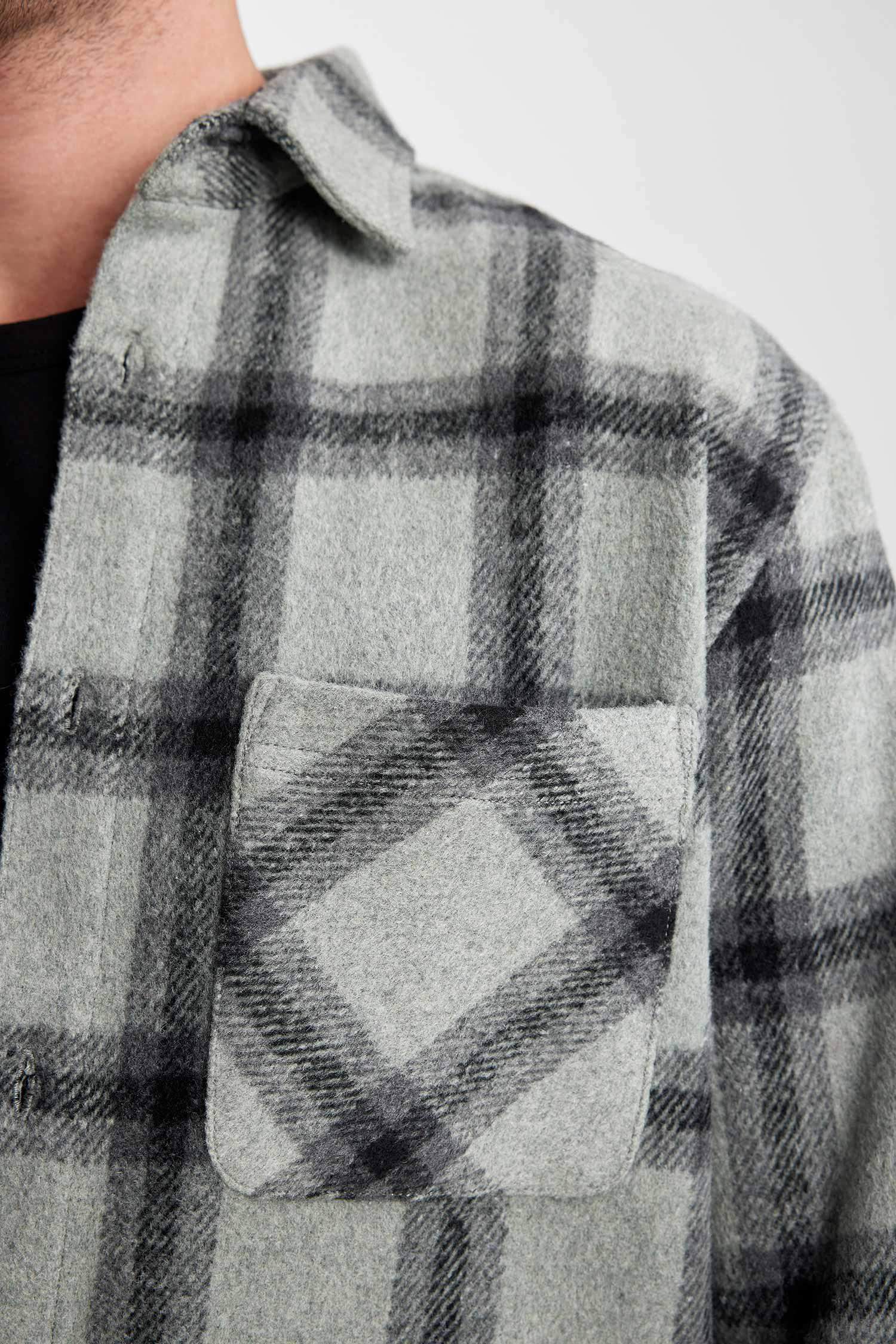 Regular Fit Kareli Oduncu Uzun Kollu Gömlek