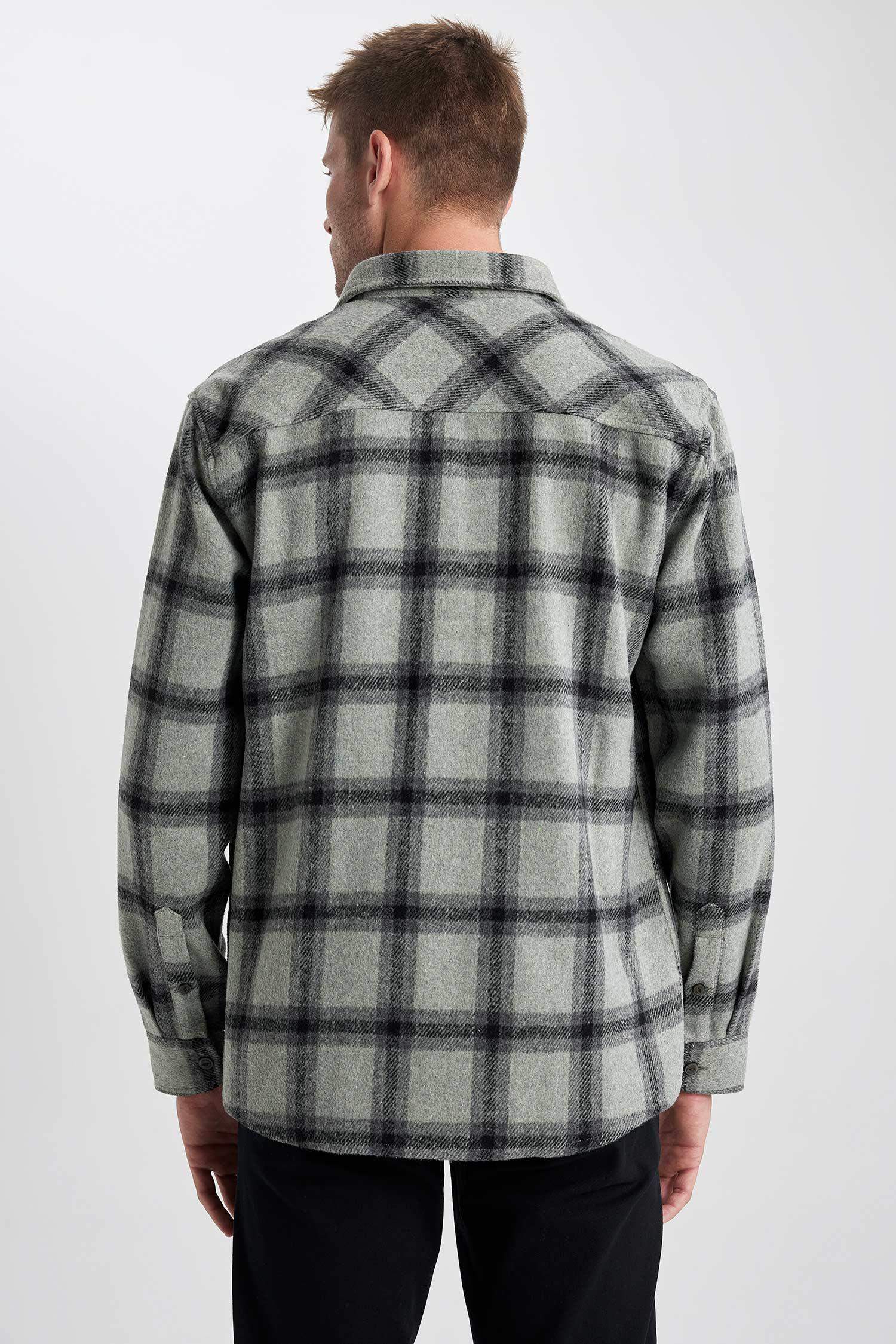 Regular Fit Kareli Oduncu Uzun Kollu Gömlek