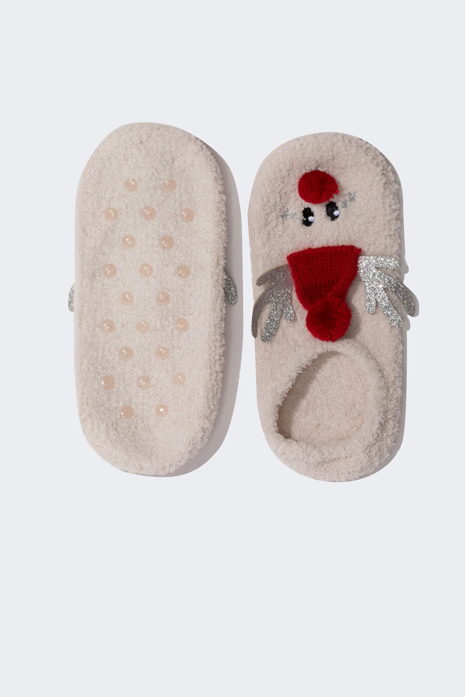 Kadın Yılbaşı Temalı 3D Pamuklu Patik Çorap