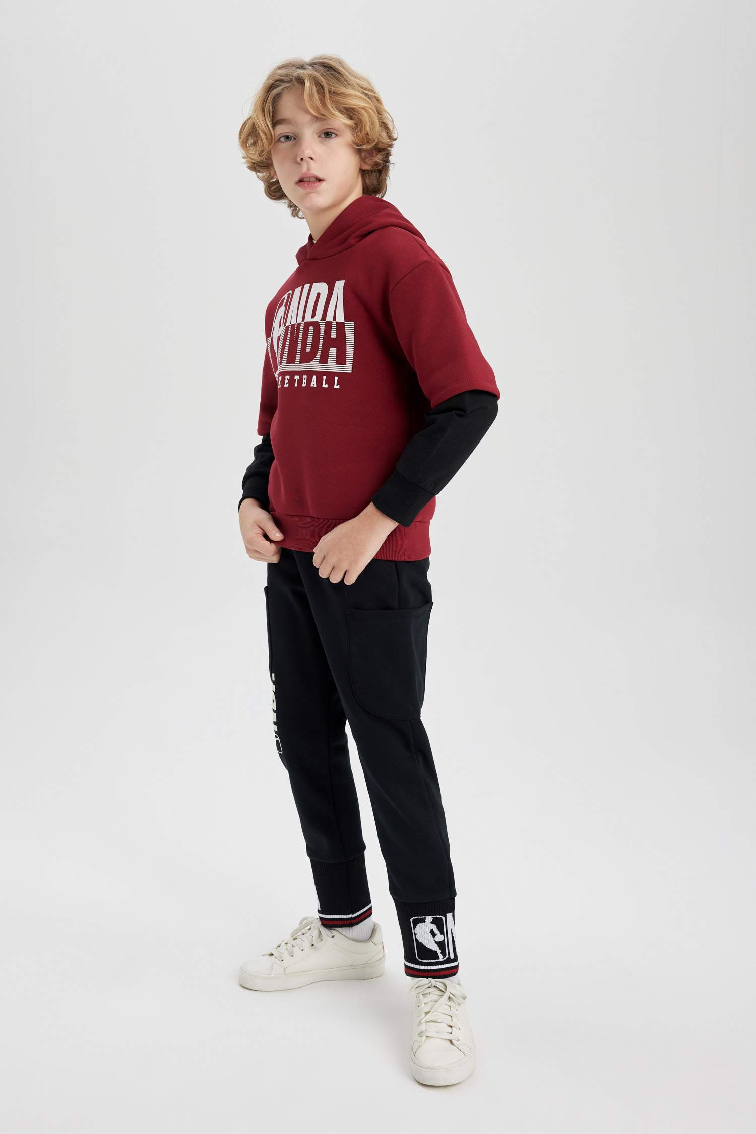 Boy NBA Wordmark Thick Sweatpants