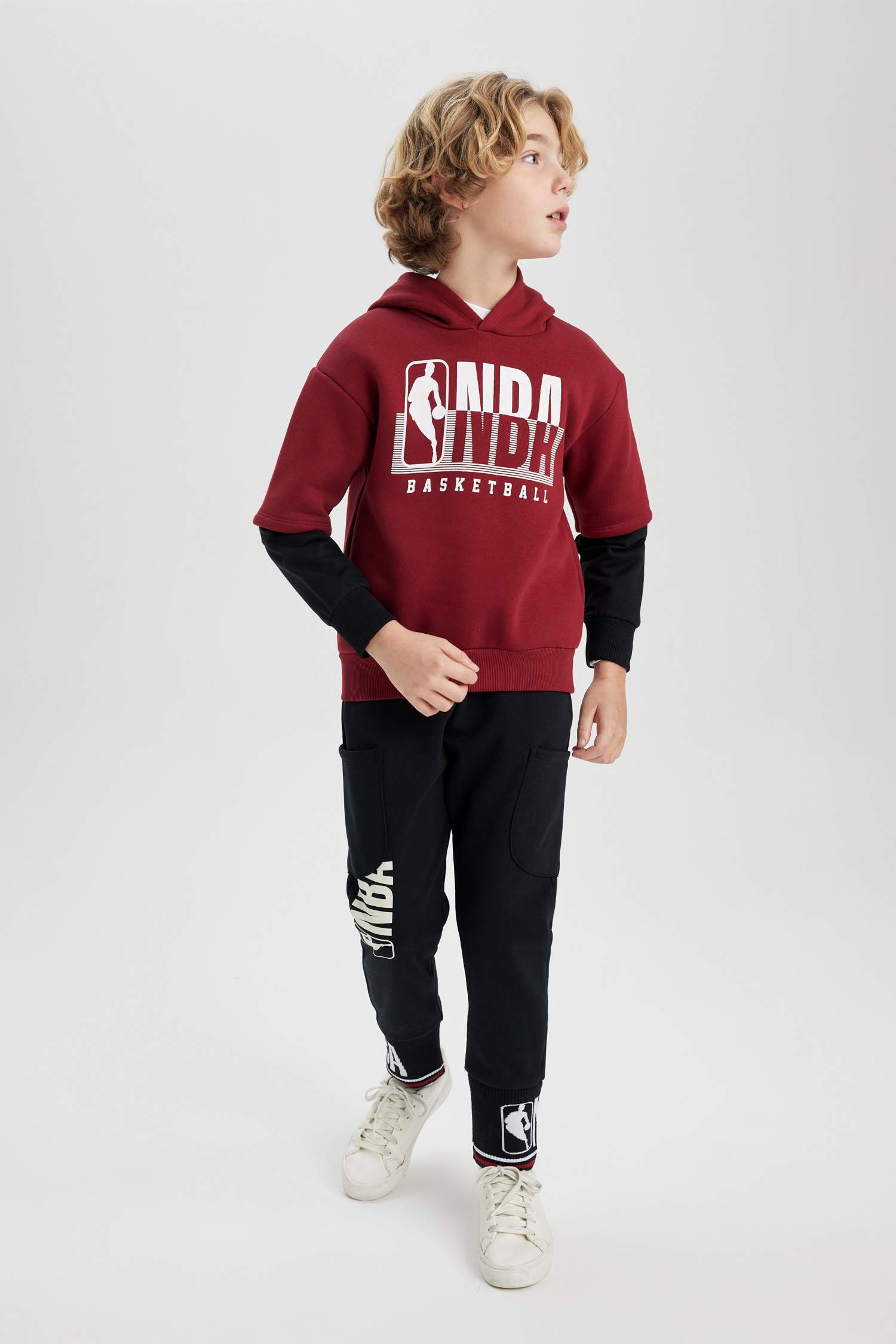 Boy NBA Wordmark Thick Sweatpants