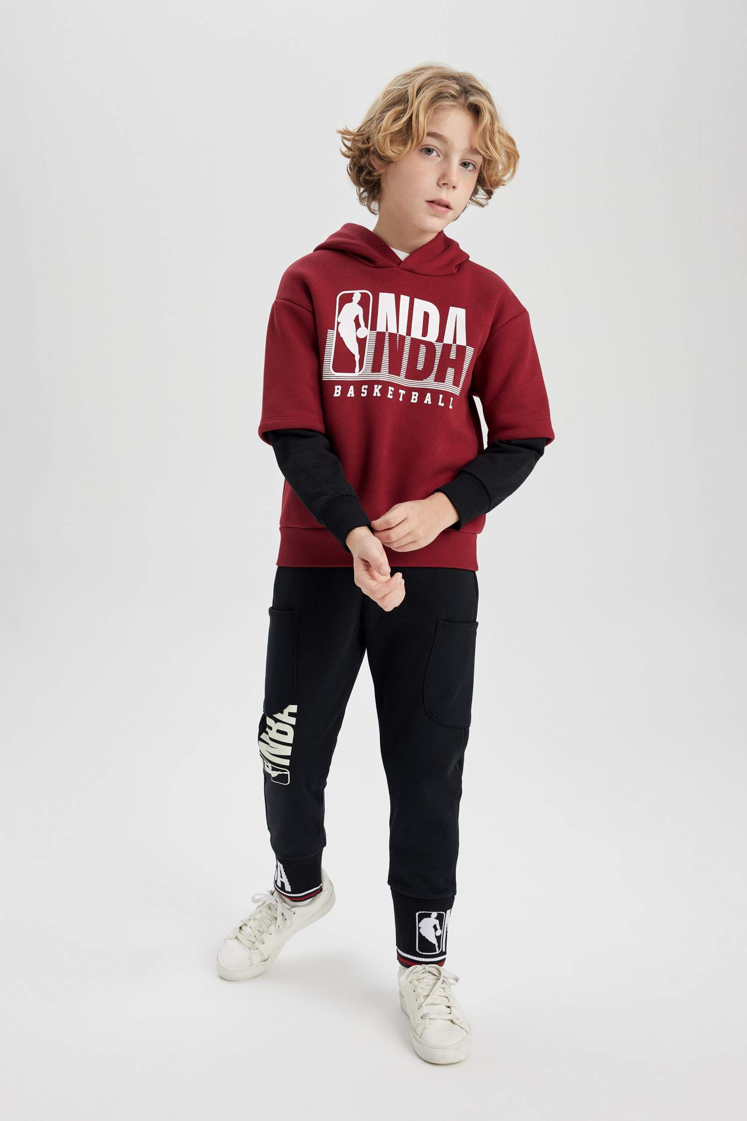 Boy NBA Wordmark Thick Sweatpants