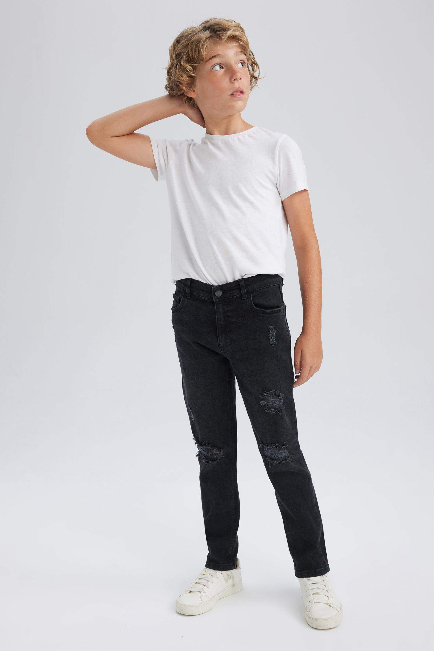 Boy Slim Fit Ripped Detailed Skinny Leg Jeans