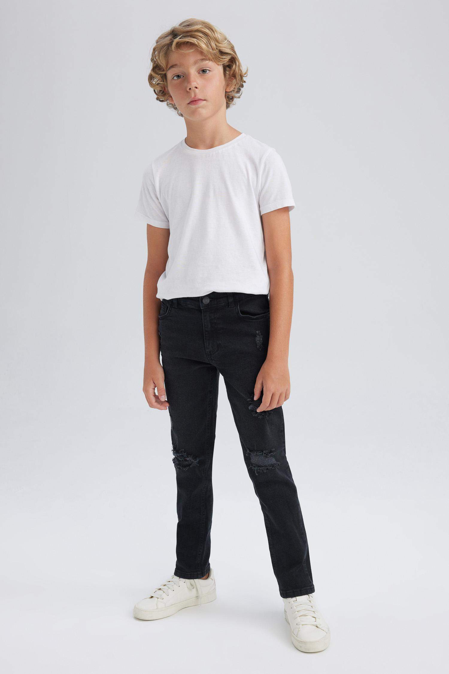 Boy Slim Fit Ripped Detailed Skinny Leg Jeans