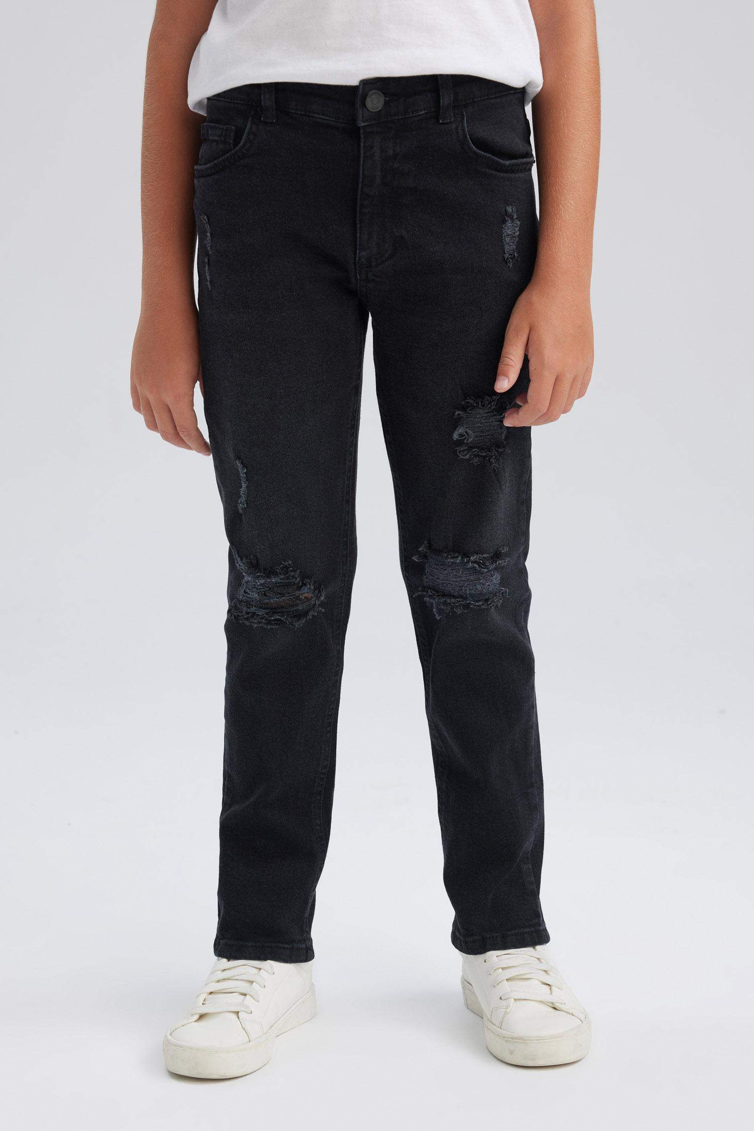 Boy Slim Fit Ripped Detailed Skinny Leg Jeans