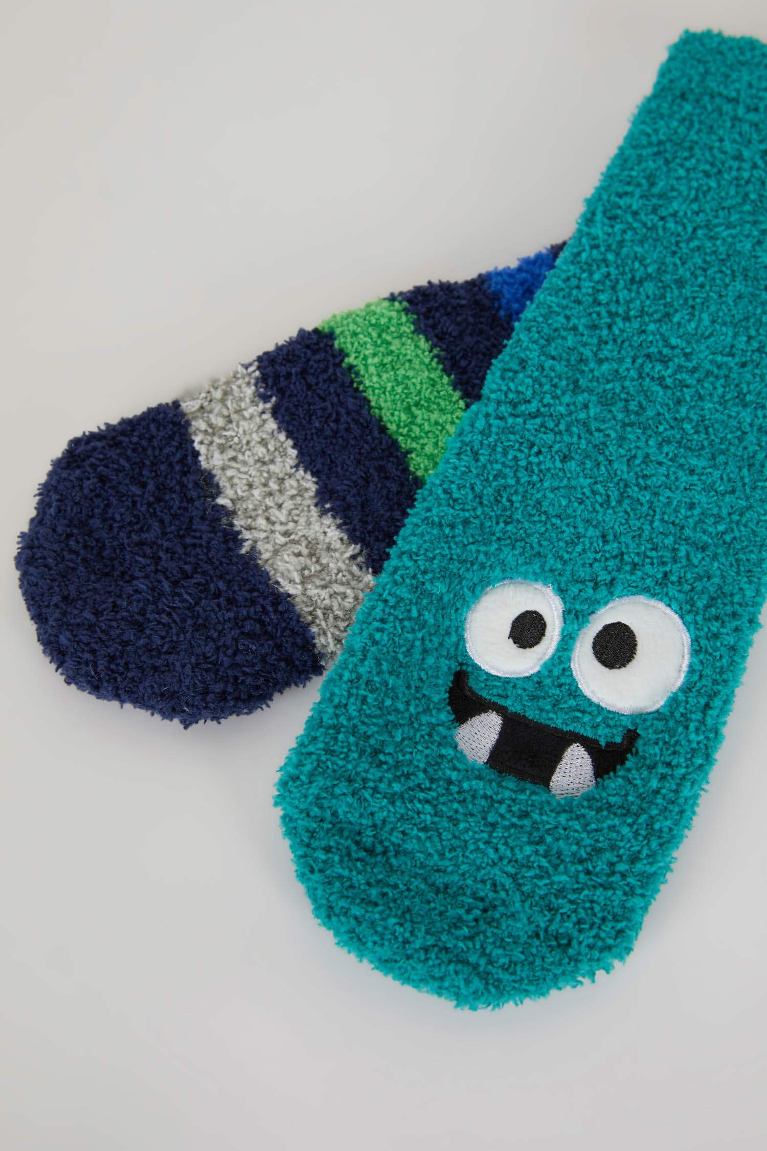 Chaussettes Longues En Coton Brodées Pour Garçon - 2 Pièces