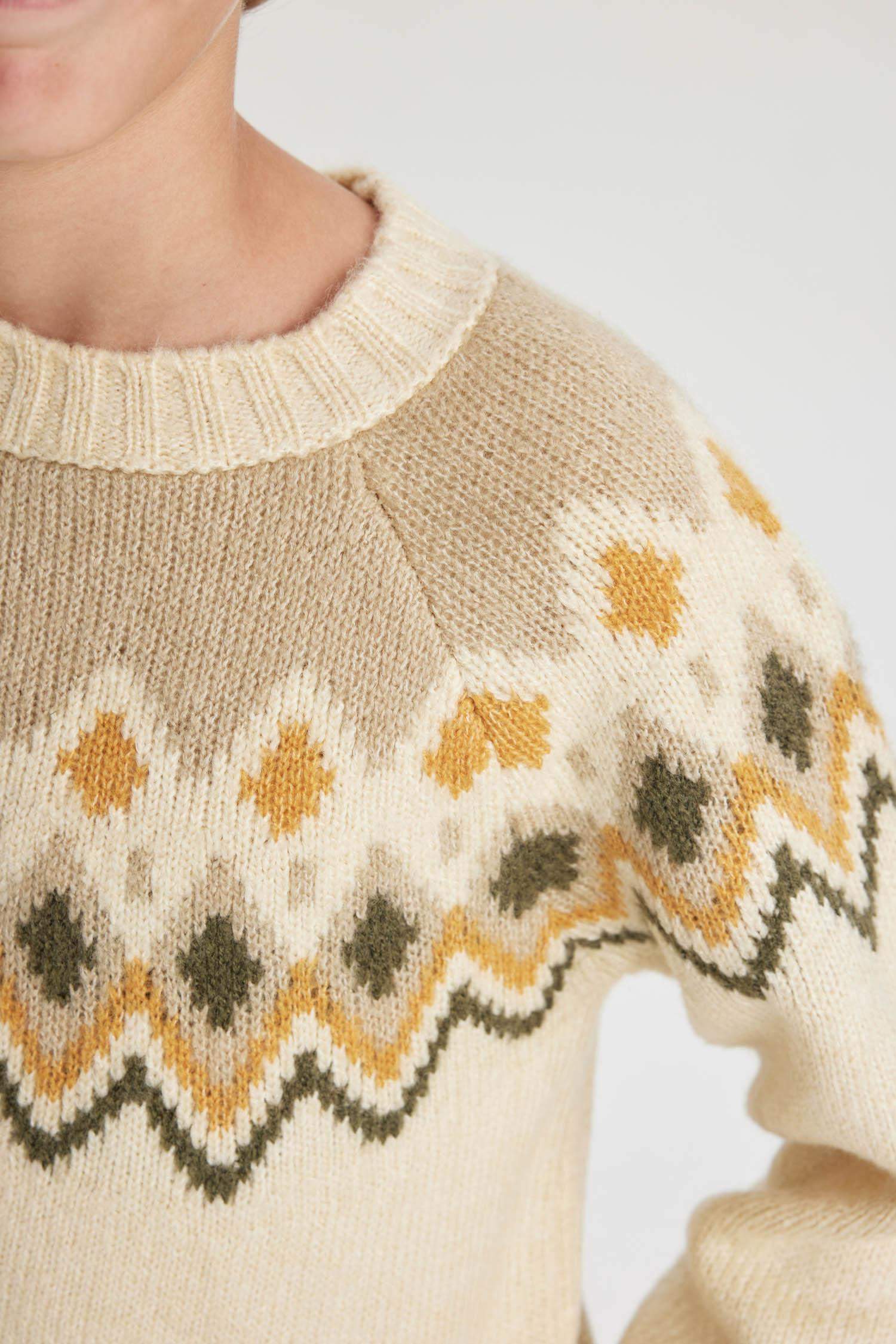 بلوفر اولادي تريكو قصة عادية برقبة مستديرة