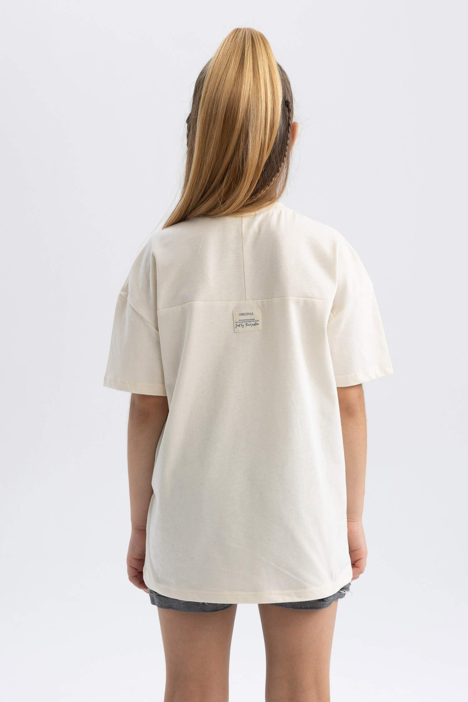 Kız Çocuk Disney Mickey & Minnie Oversize Geniş Kalıp Kısa Kollu Tişört