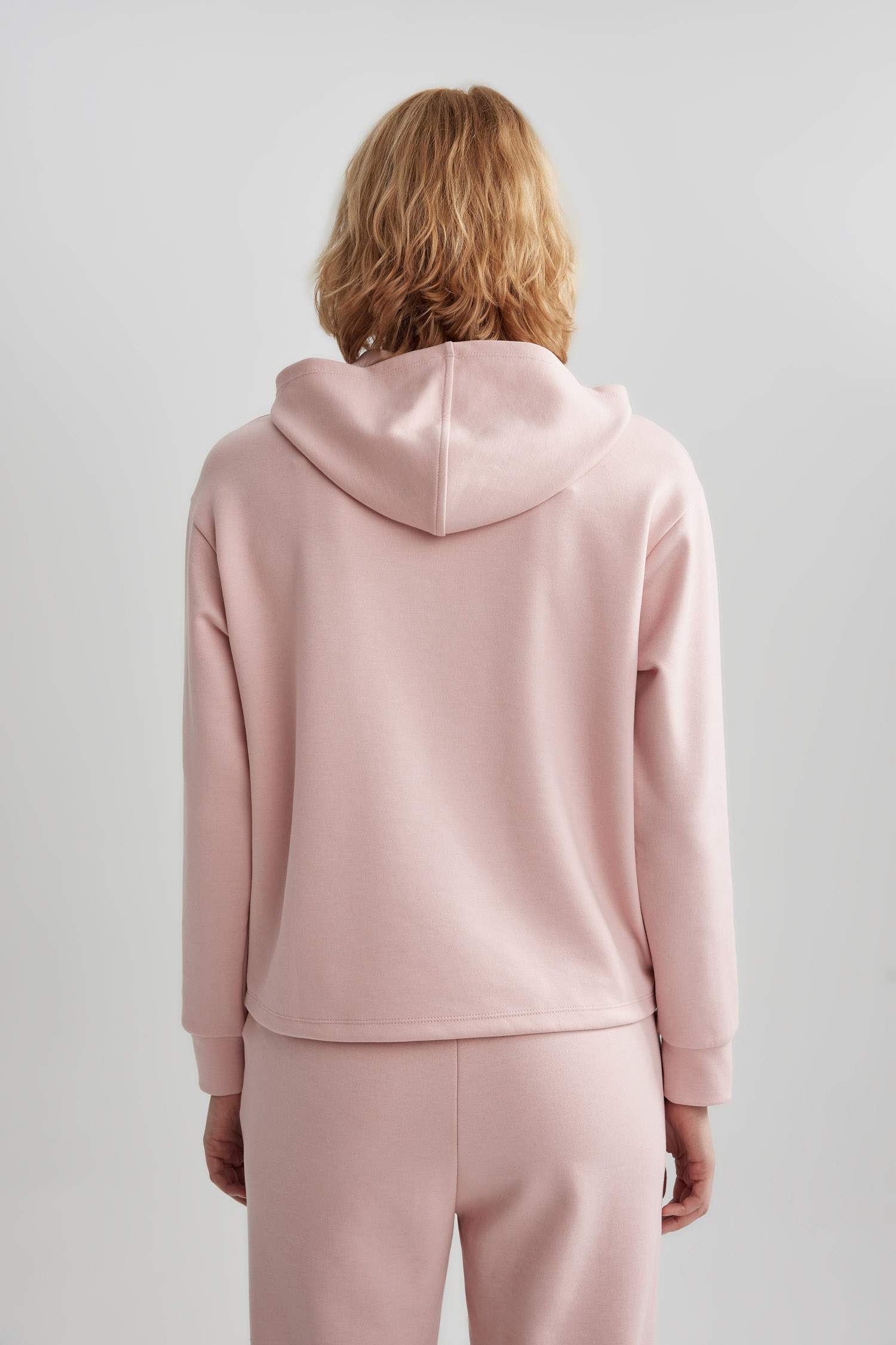 DeFactoFit Standard Fit Hooded Scuba Sports Basic Sweatshirt