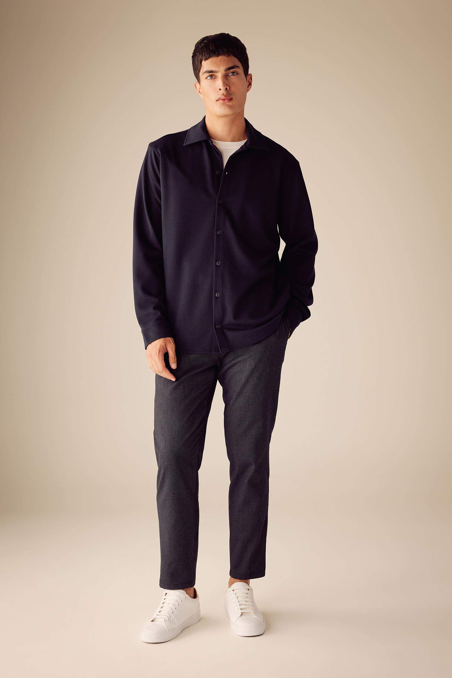 قميص بولو ردن طويل قصة عادية