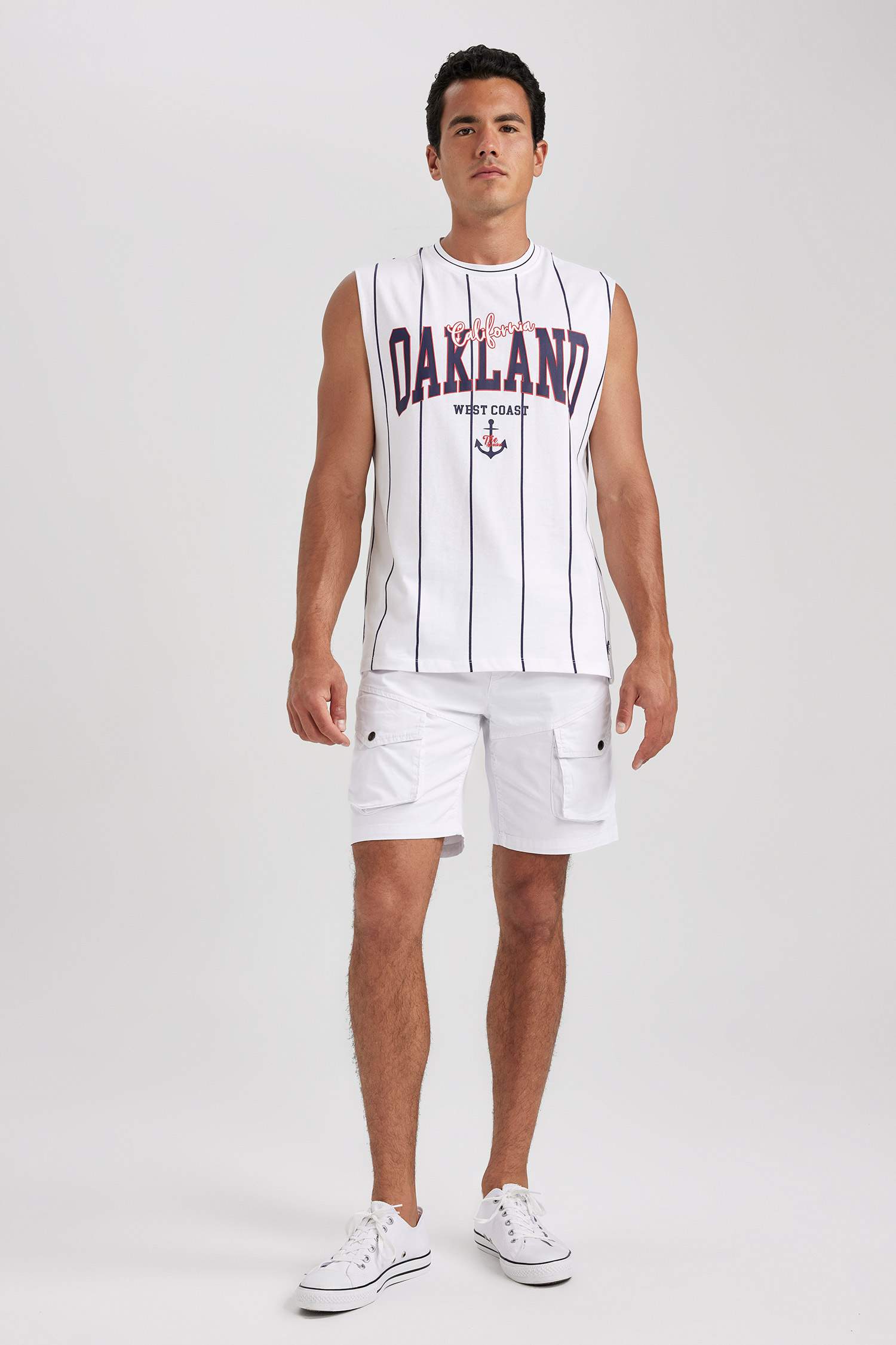 Crop Top Oversize Col Rond Sans Manches