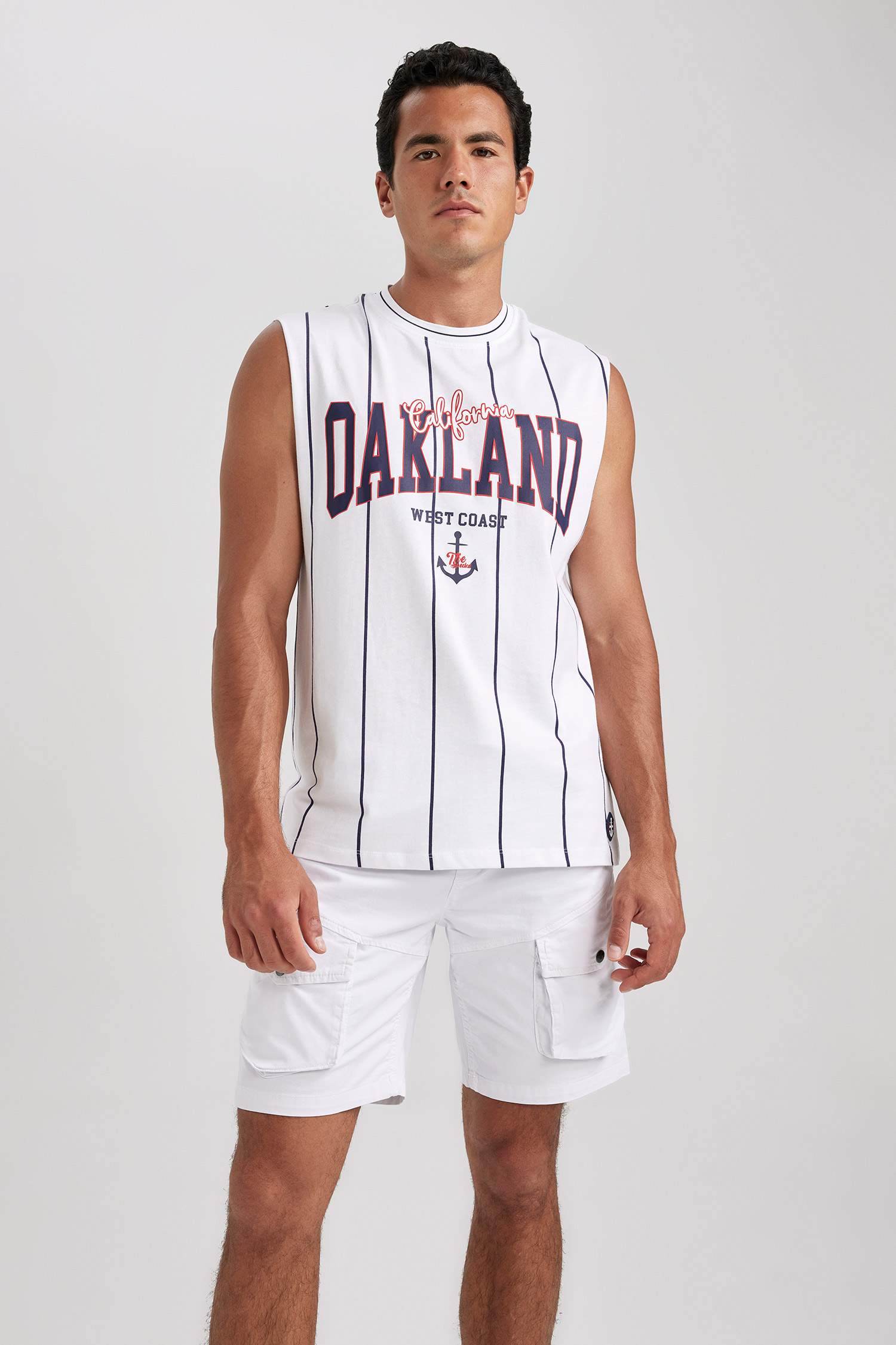 Crop Top Oversize Col Rond Sans Manches