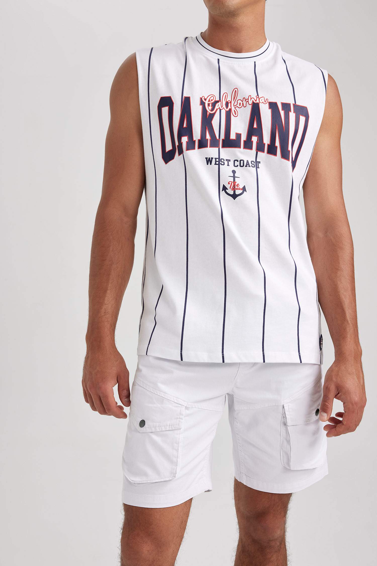 Crop Top Oversize Col Rond Sans Manches