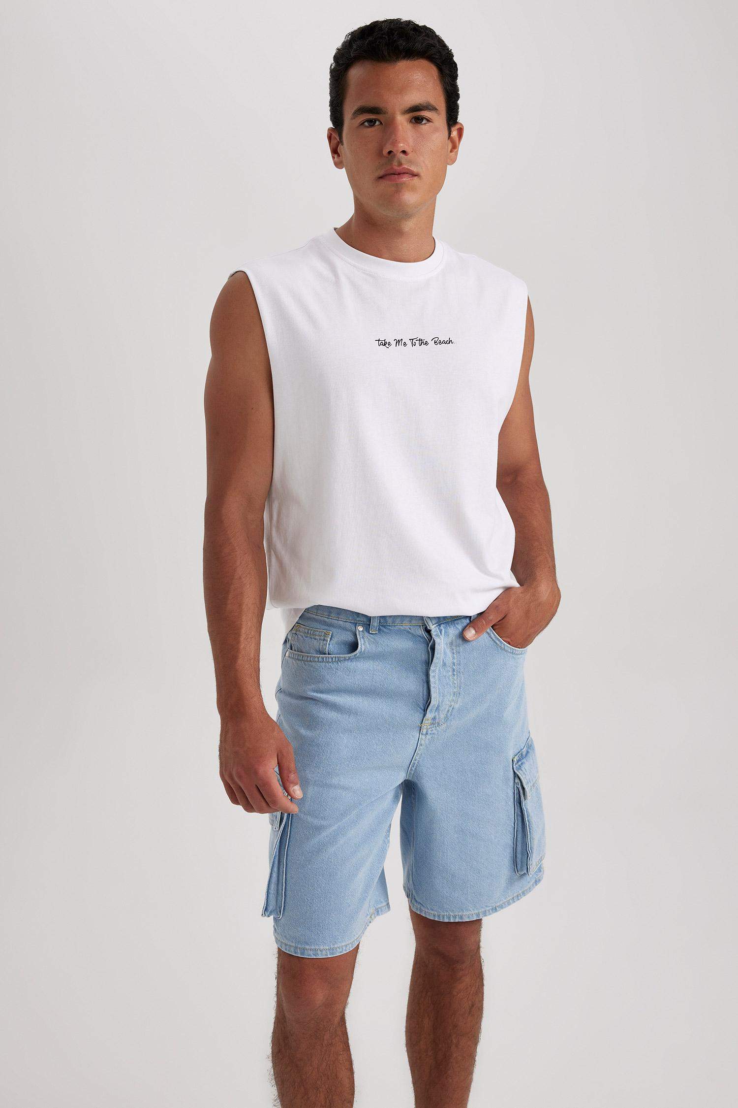 تيشرت اوفر سايز ممشط بدون كم مطبوع