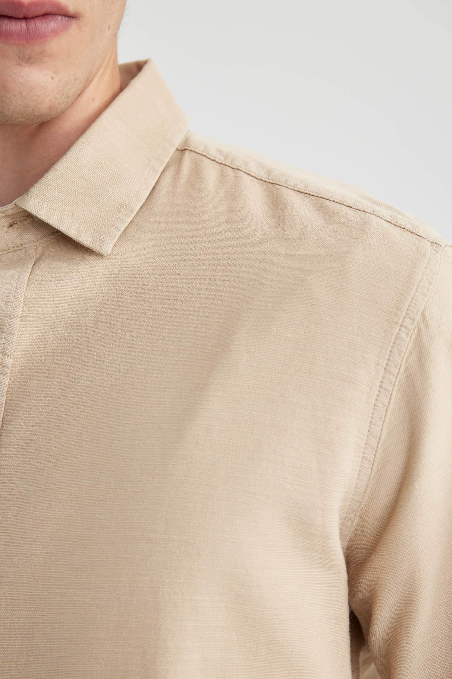 Рубашка приталенного кроя из хлопка